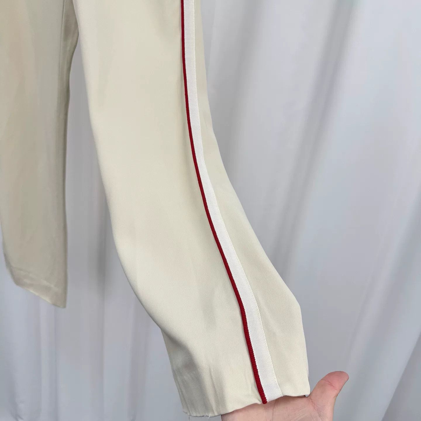 Gucci Gucci Beige Silk Web Casual Pants Size US 40 / EU 56 - 4 Thumbnail