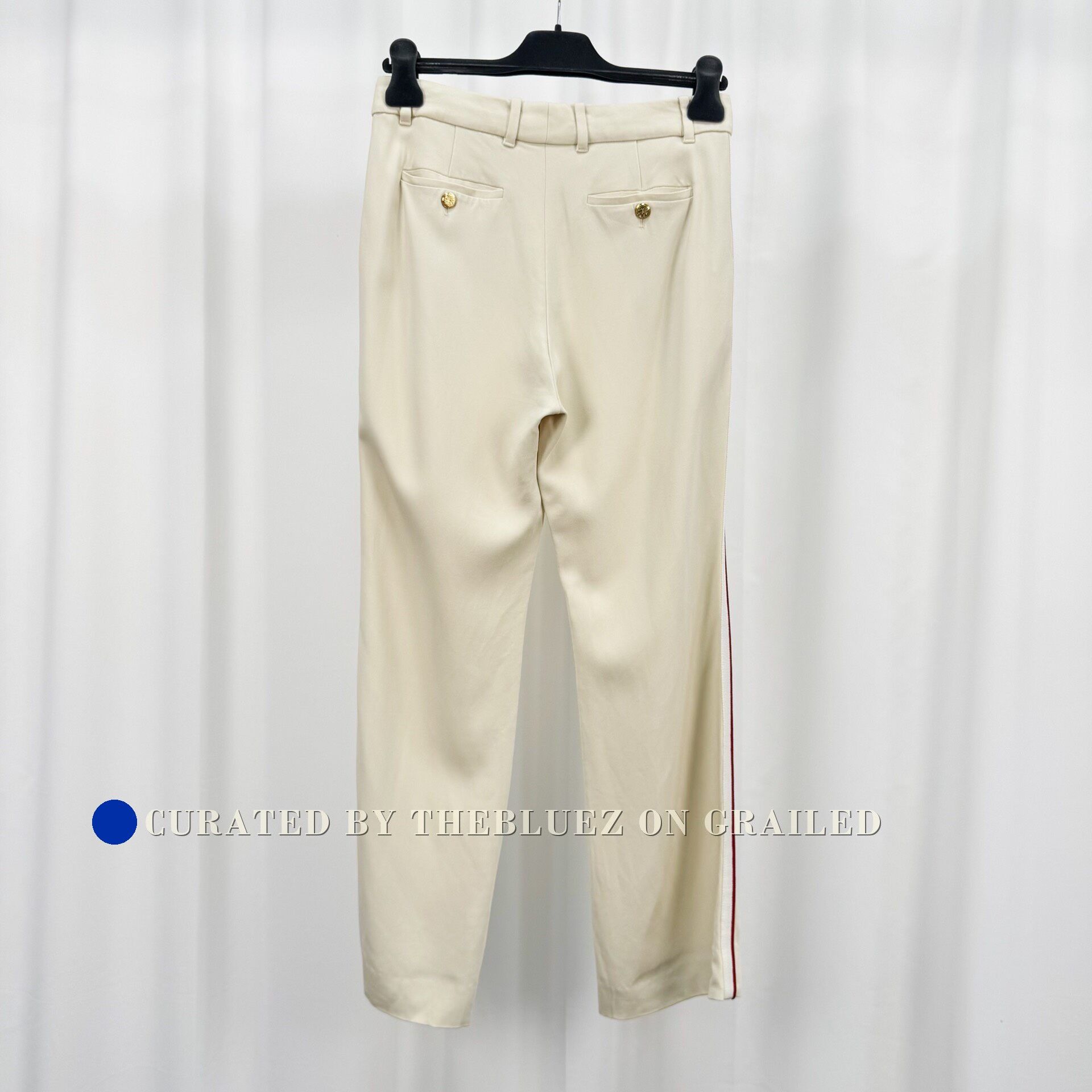 Gucci Gucci Beige Silk Web Casual Pants Size US 40 / EU 56 - 2 Thumbnail