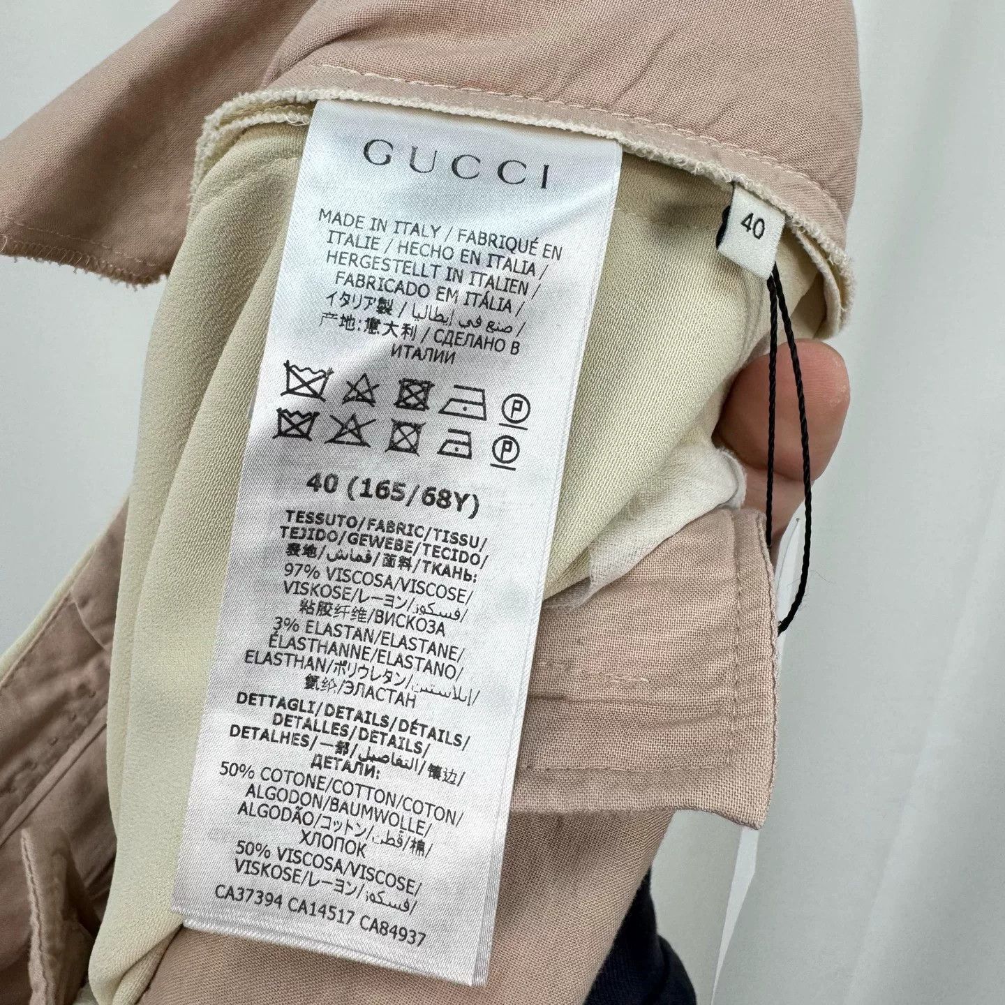 Gucci Gucci Beige Silk Web Casual Pants Size US 40 / EU 56 - 6 Thumbnail