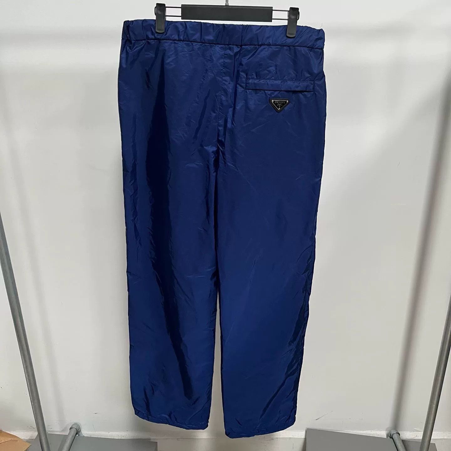 Prada Prada Blue Rear Metal Triangle Logo Trousers Size US 42 / EU 58 - 2 Thumbnail