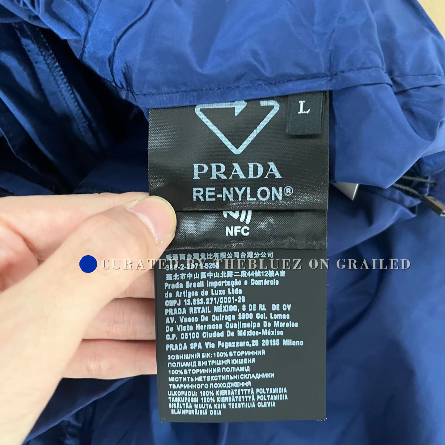 Prada Prada Blue Rear Metal Triangle Logo Trousers Size US 42 / EU 58 - 4 Thumbnail