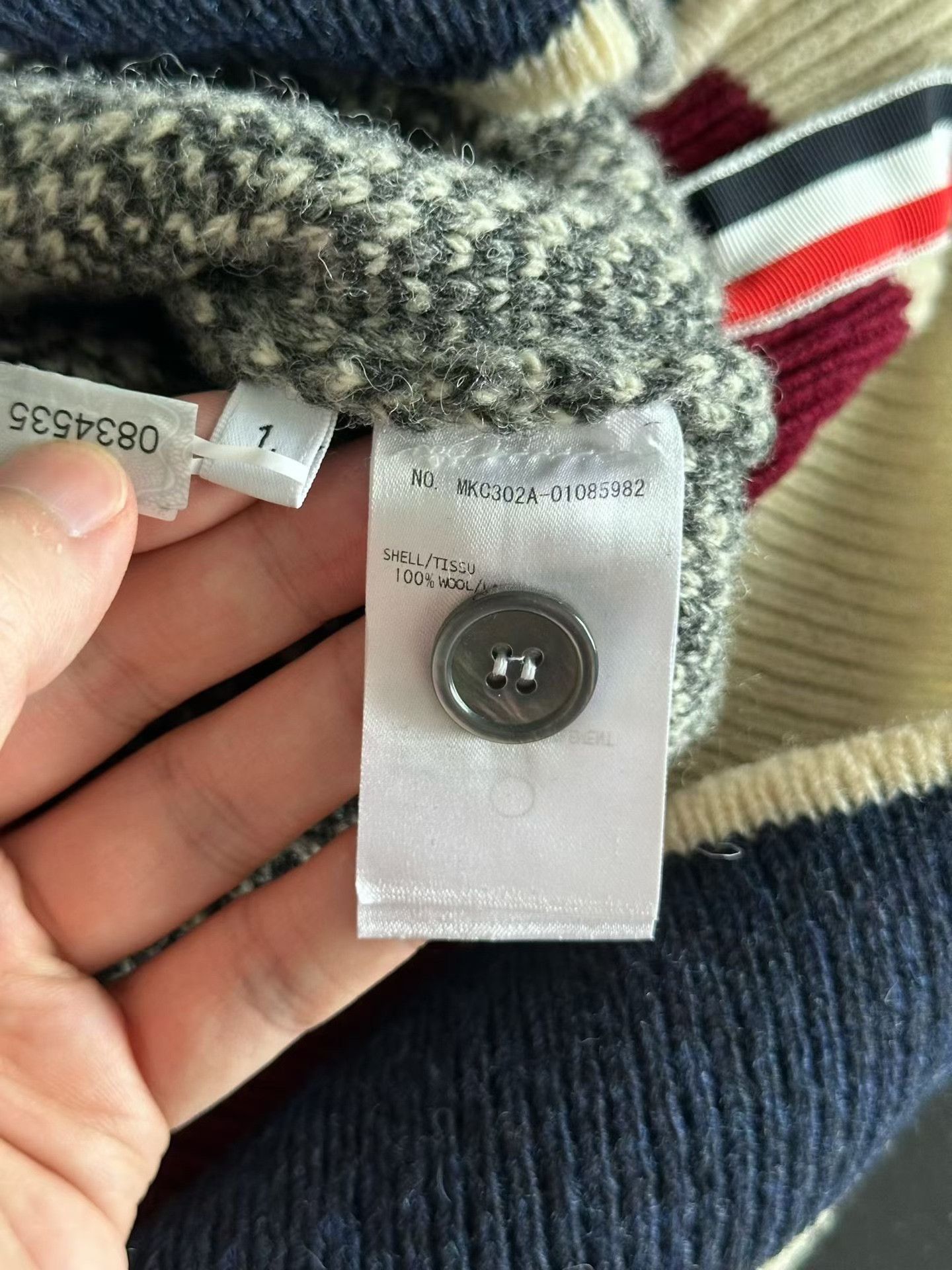 Thom Browne Thom Browne Striped Colorblock Wool Cardigan Size US S / EU 44-46 / 1 - 4 Thumbnail