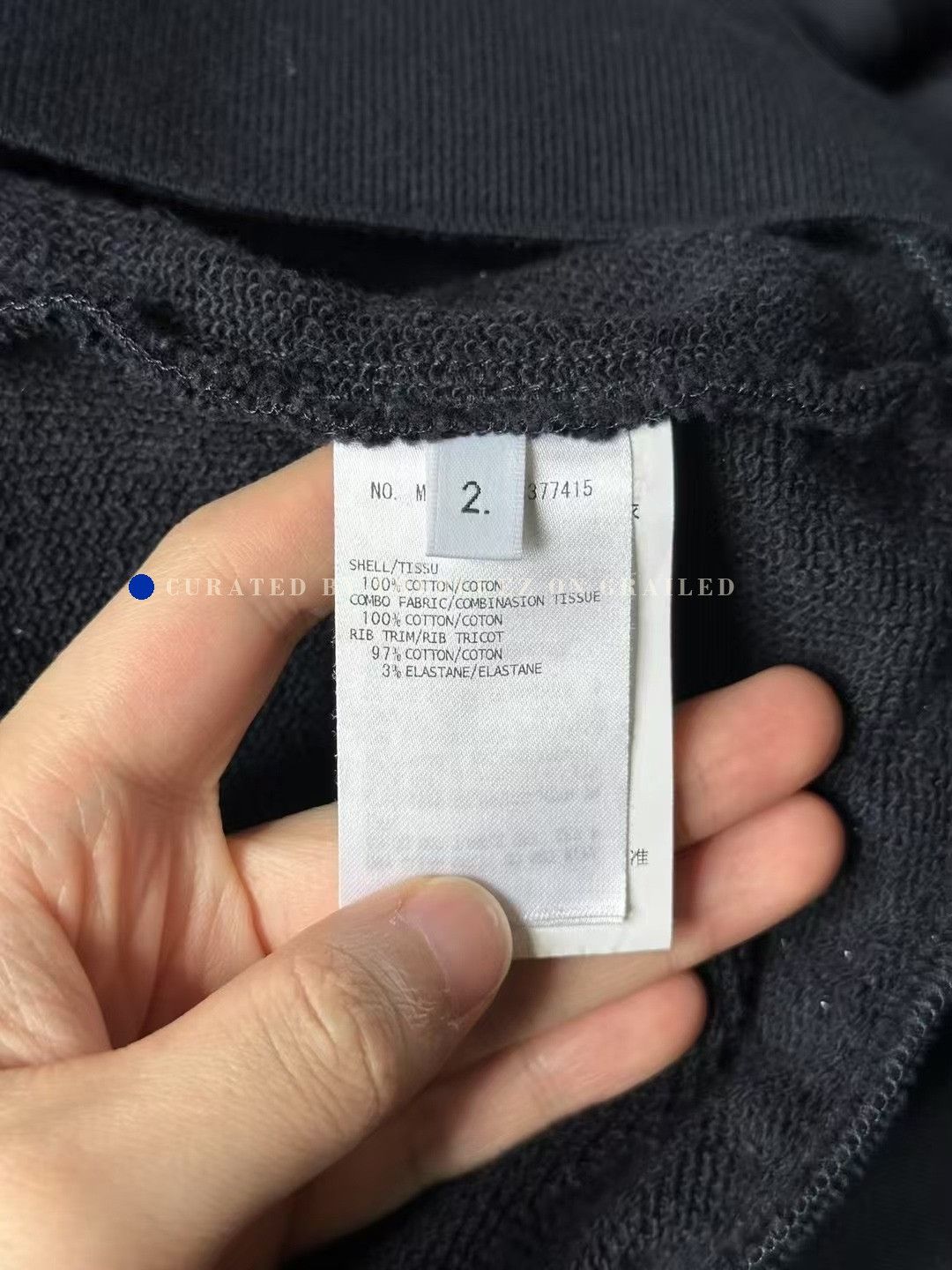 Thom Browne Thom Browne Navy Spliced Hoodie Size US M / EU 48-50 / 2 - 4 Thumbnail