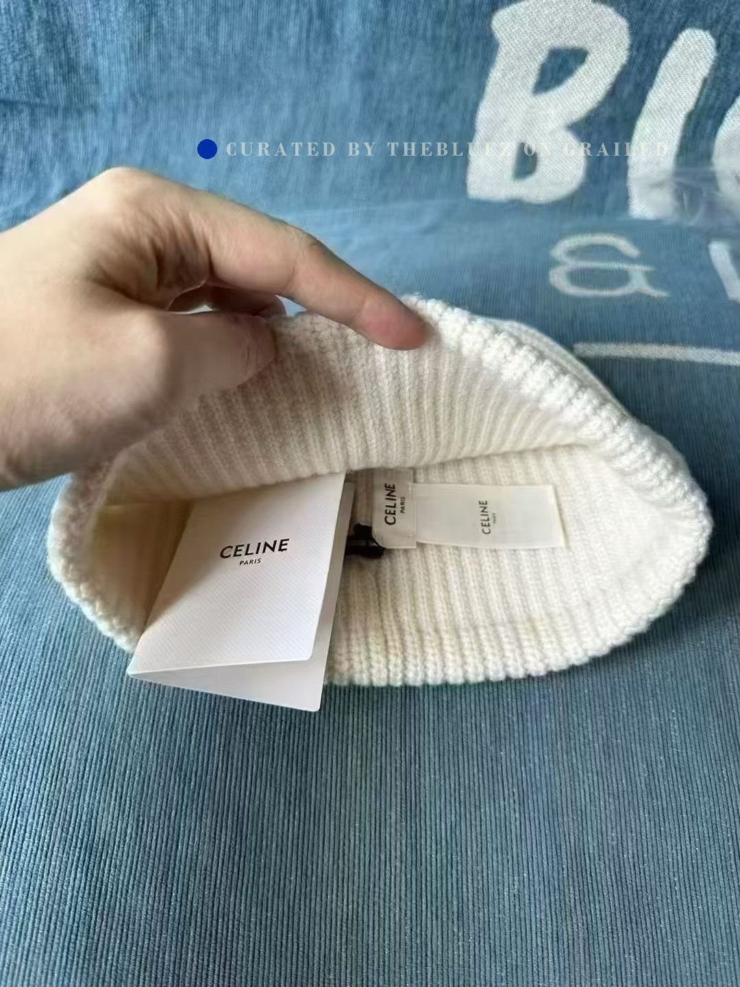 Celine Celine White Short Beanie Size ONE SIZE - 2 Thumbnail