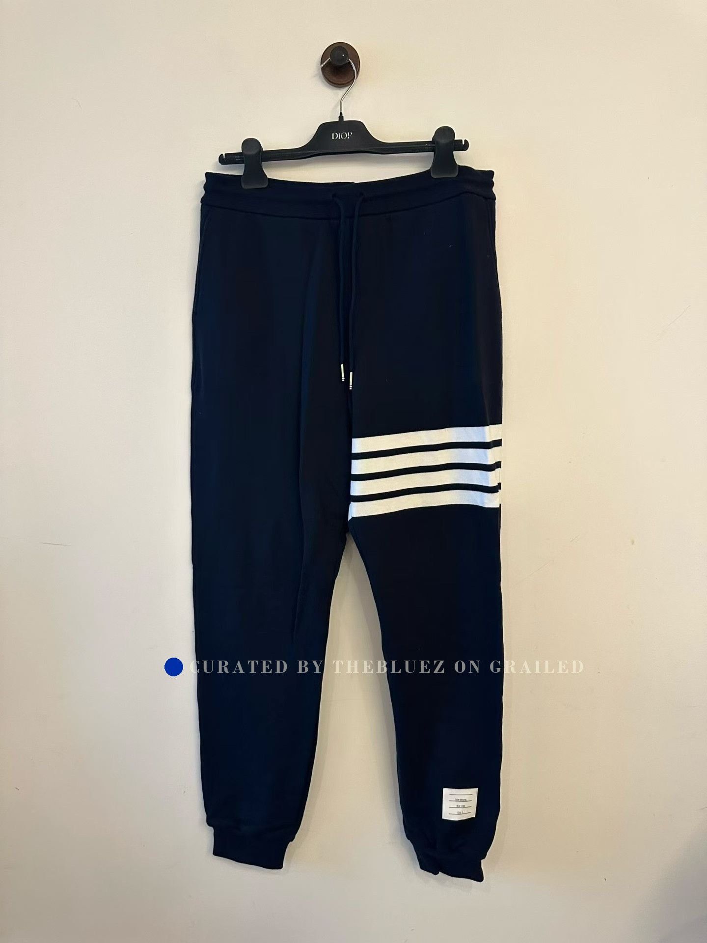 Thom Browne Thom Browne Gray/Navy Knit Sweatpants Size US 26 / EU 42 - 4 Thumbnail