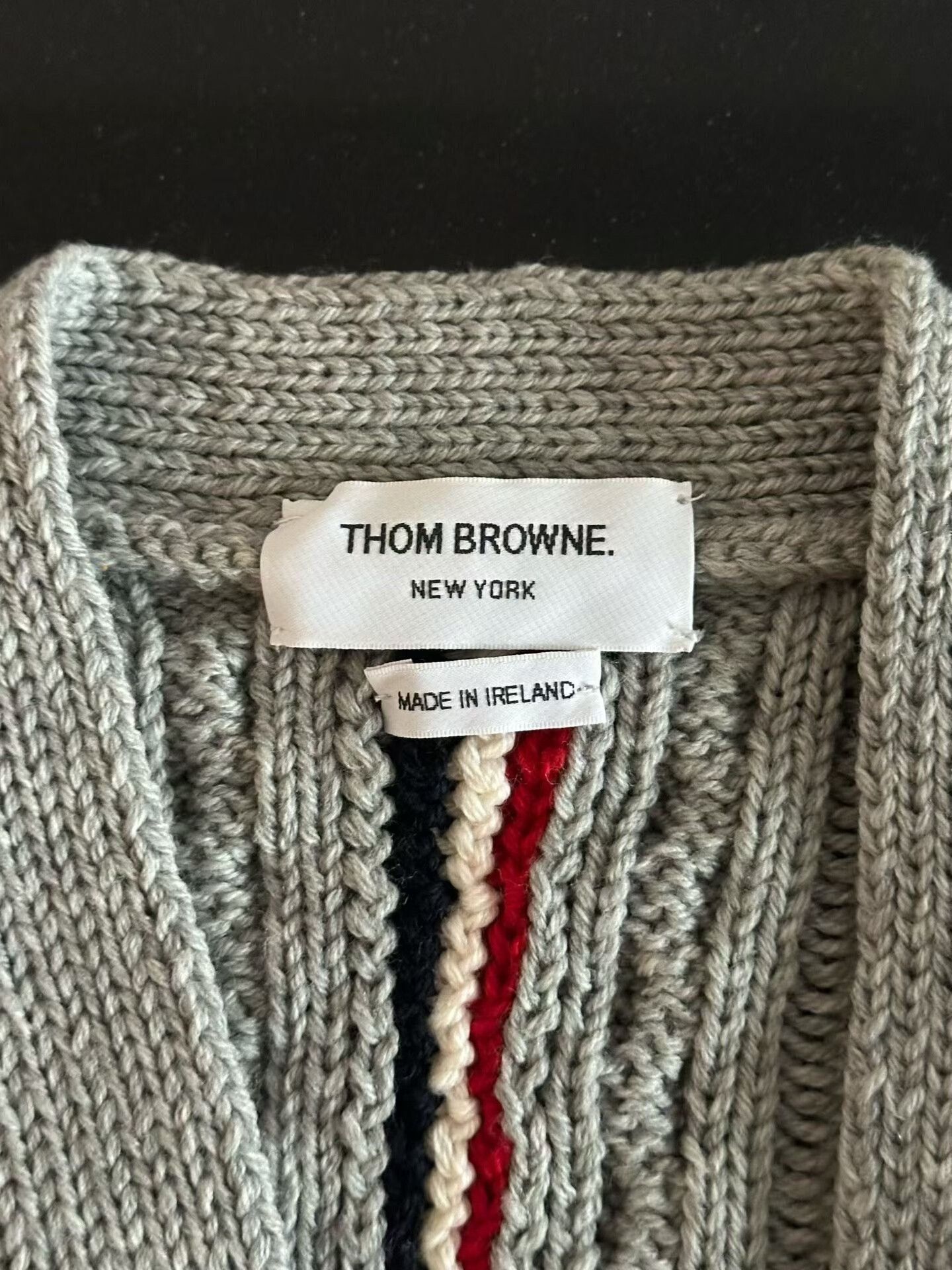 Thom Browne Thom Browne Gray Cable Knit Wool Cardigan Size US XXS / EU 40 - 3 Thumbnail