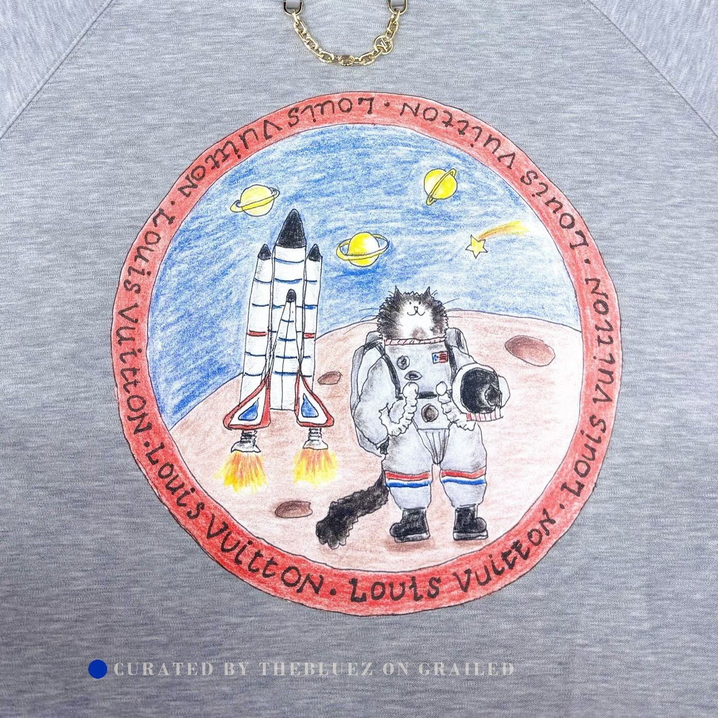 Louis Vuitton Louis Vuitton 26 Cat Astronaut Chain Logo Hoodie Size US M / EU 48-50 / 2 - 4 Thumbnail