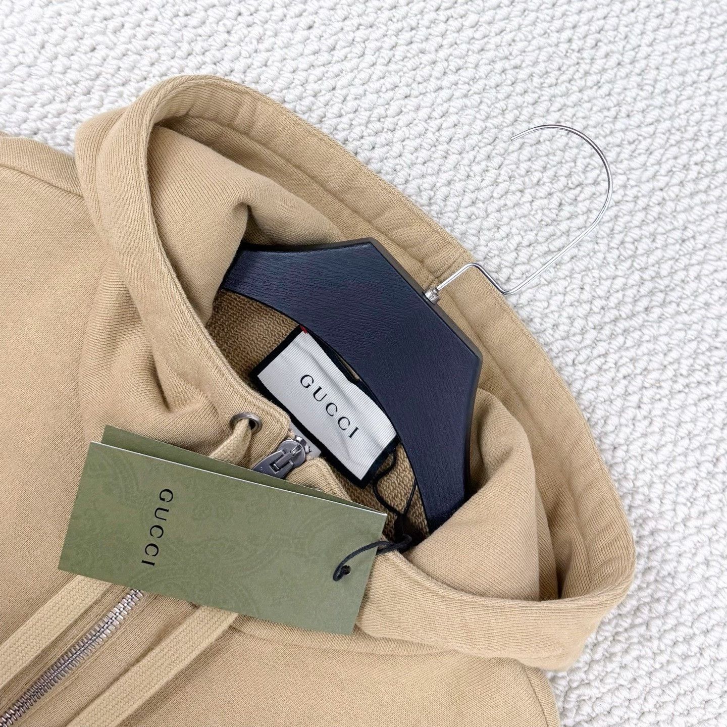 Gucci Gucci Beige Half-Zip Arm Logo Hoodie Size US S / EU 44-46 / 1 - 3 Thumbnail