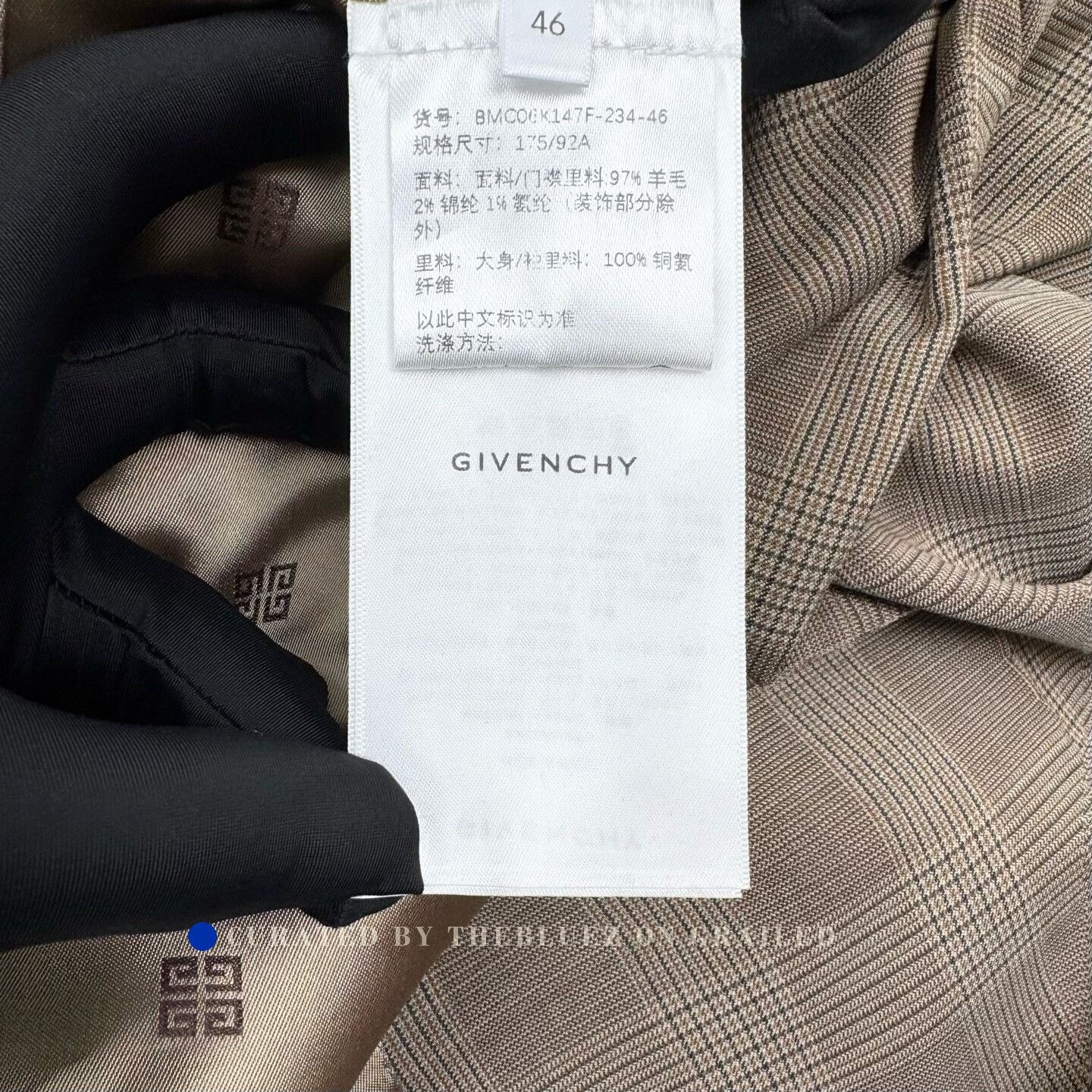 Givenchy Givenchy Brown Houndstooth Wool Coat Size US S / EU 44-46 / 1 - 4 Thumbnail