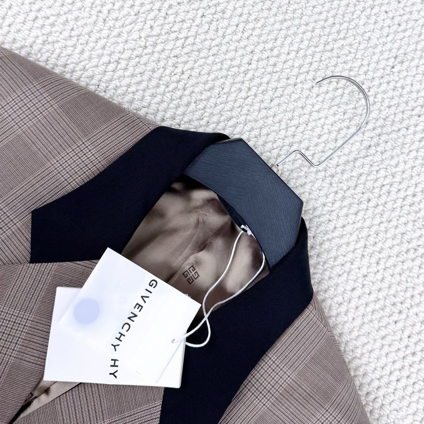 Givenchy Givenchy Brown Houndstooth Wool Coat Size US S / EU 44-46 / 1 - 3 Thumbnail