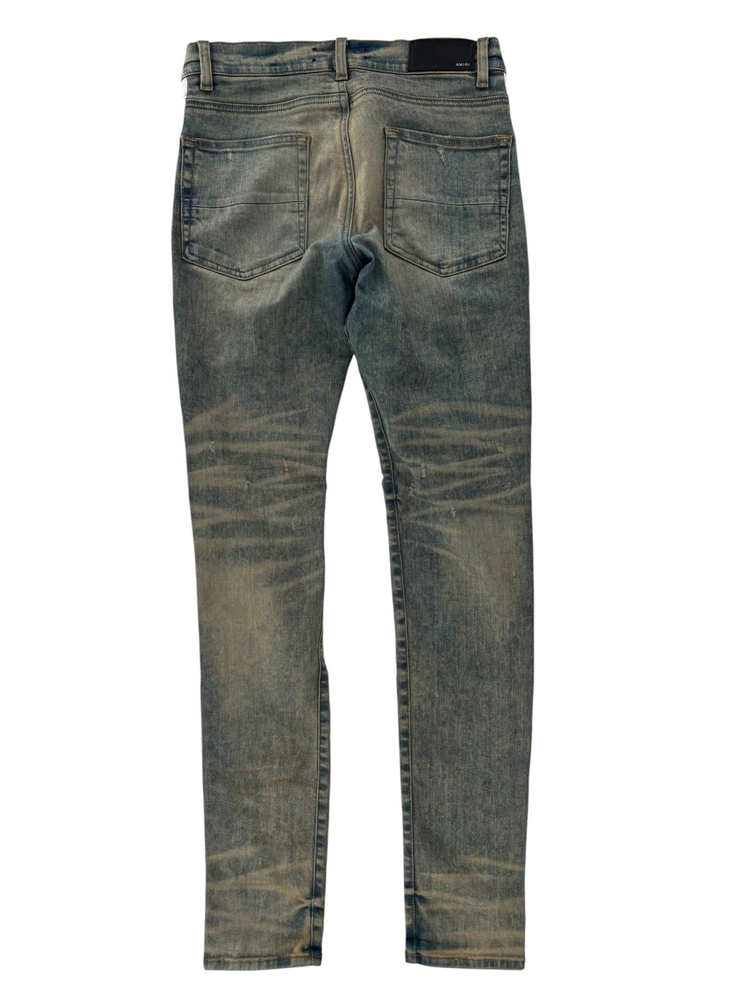 Amiri Skinny Jean White Side Pannel Size US 31 - 3 Thumbnail