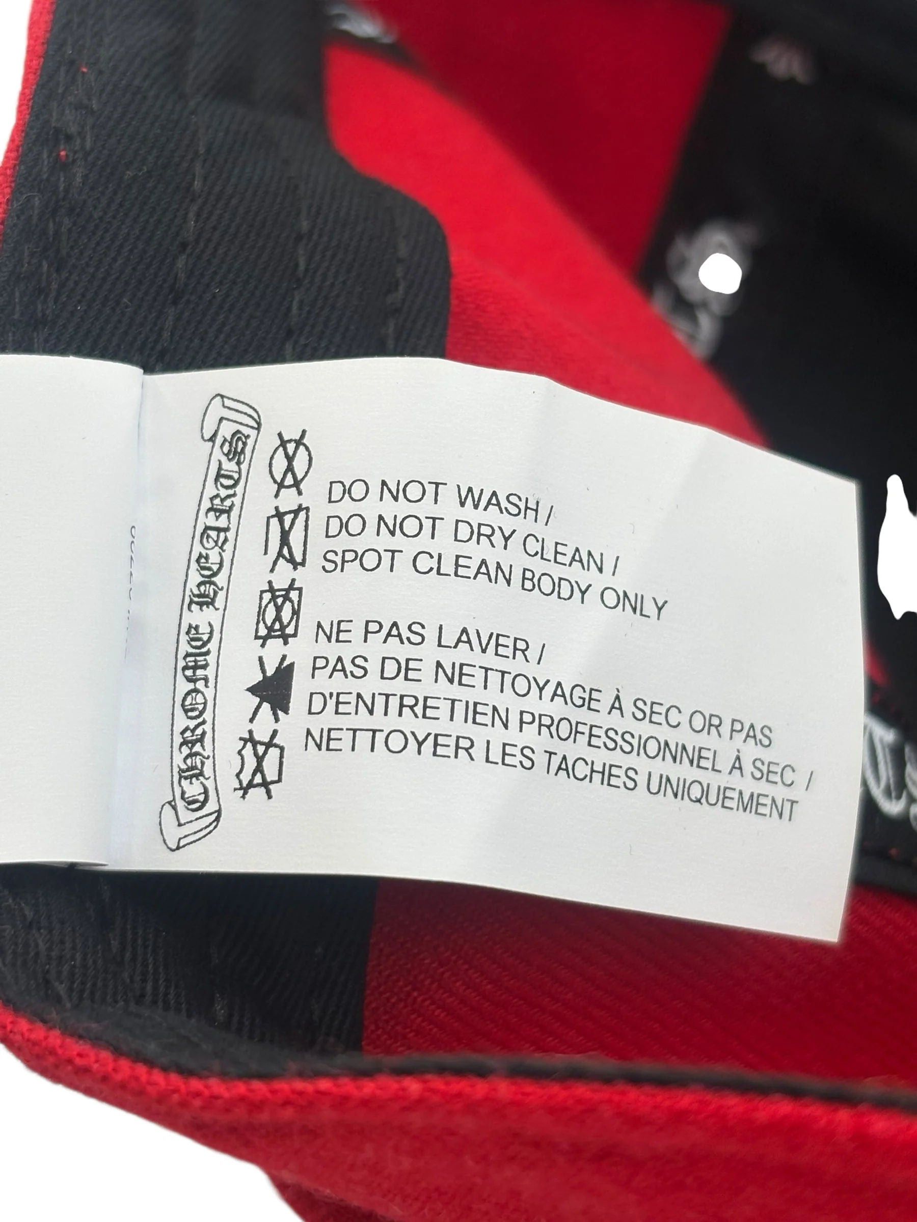 Chrome Hearts Love You Fitted Hat Red Size ONE SIZE - 3 Thumbnail