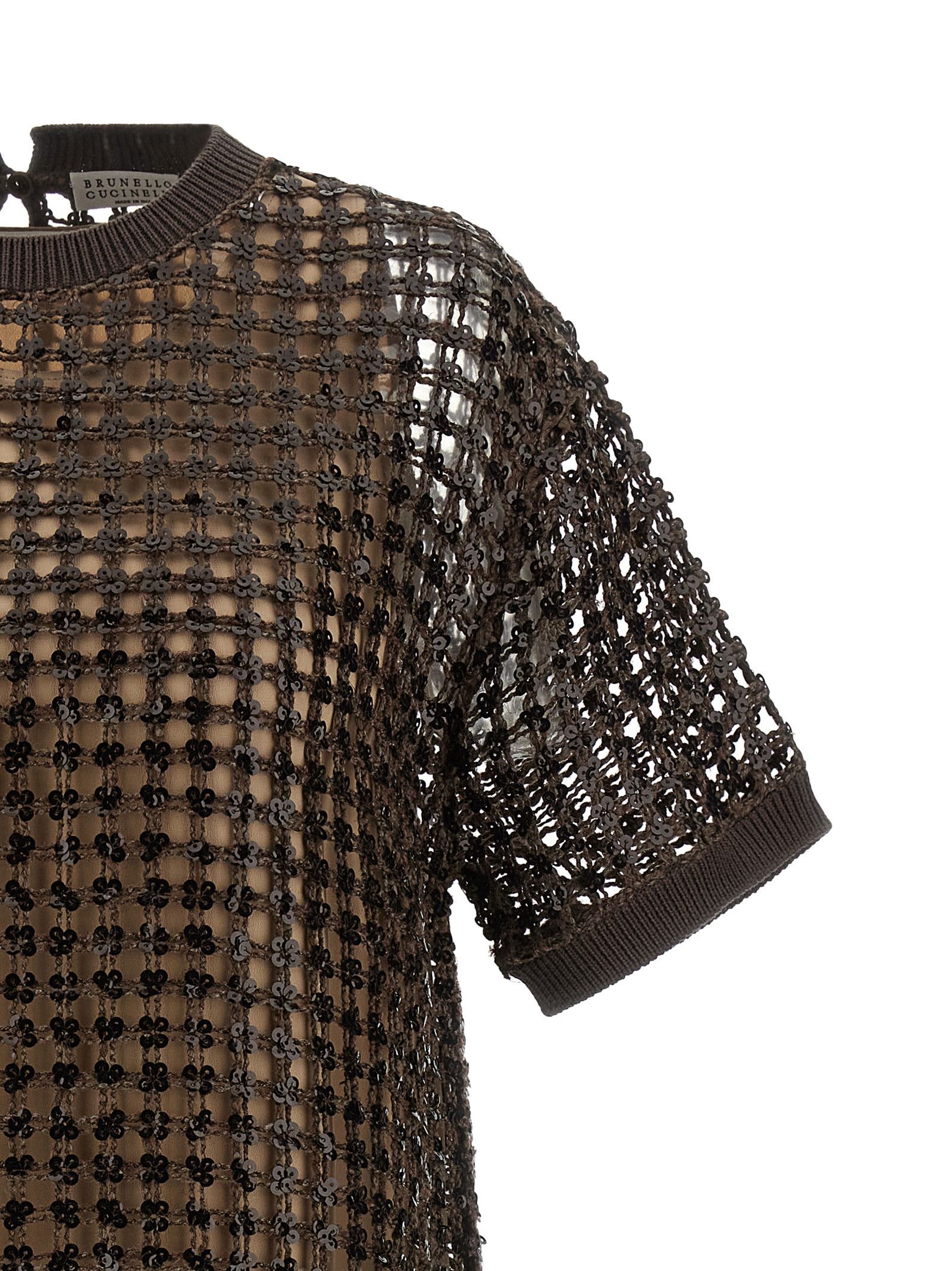 Brunello Cucinelli Sequin Mesh Dress Size S / US 4 / IT 40 - 3 Thumbnail