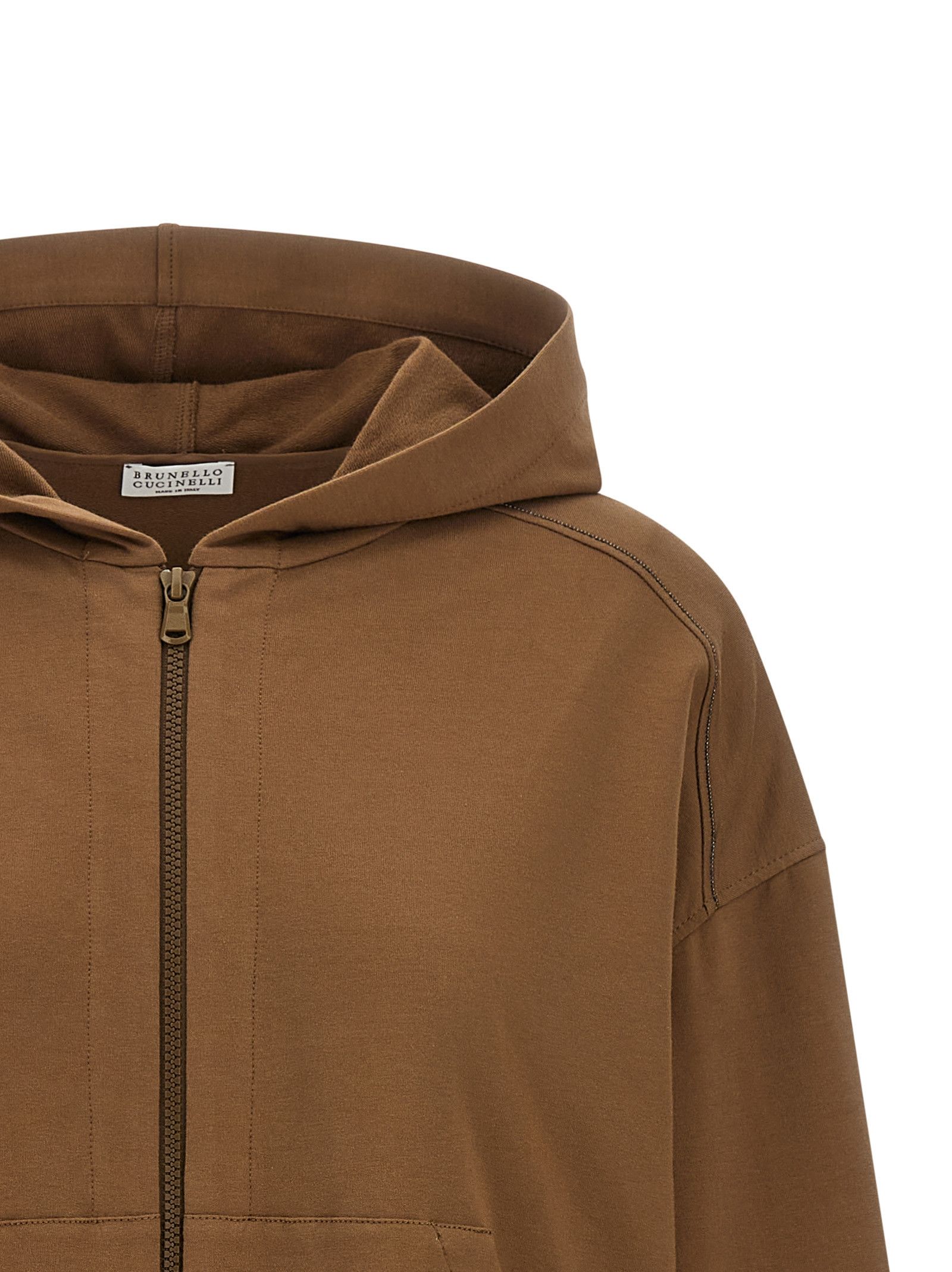 Brunello Cucinelli 'Shiny Trims' Hoodie Size S / US 4 / IT 40 - 3 Thumbnail