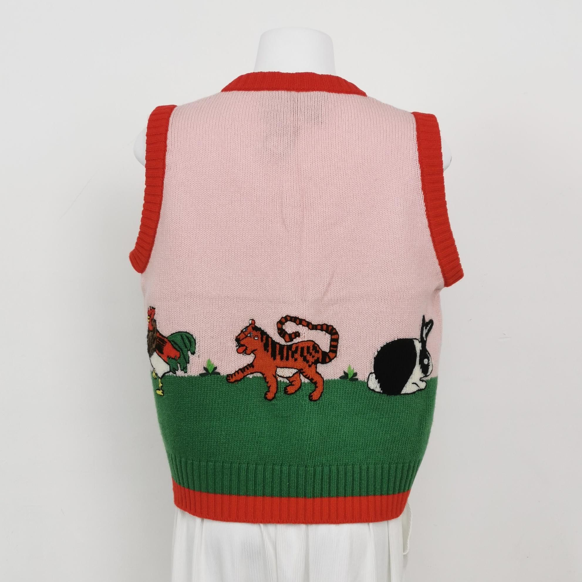 Gucci Gucci Animal Pattern Knit Sweater Vest Size S Size S / US 4 / IT 40 - 2 Thumbnail