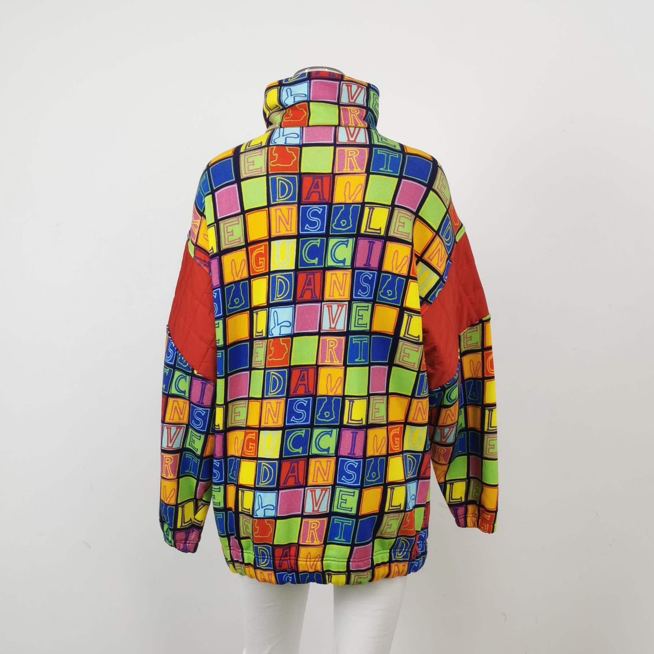 Gucci Gucci Alphabet Grid Quarter-Zip Sweatshirt Size S Size US S / EU 44-46 / 1 - 2 Thumbnail