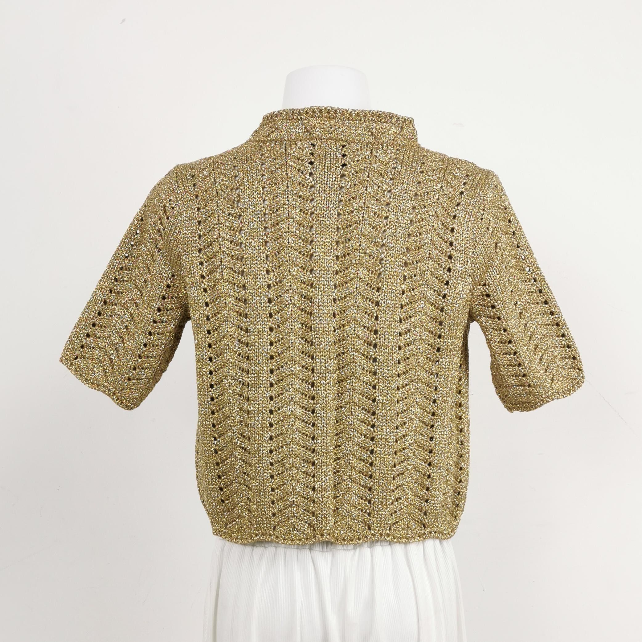 Gucci Gucci Metallic Knit Sweater XS Size XS / US 0-2 / IT 36-38 - 2 Thumbnail