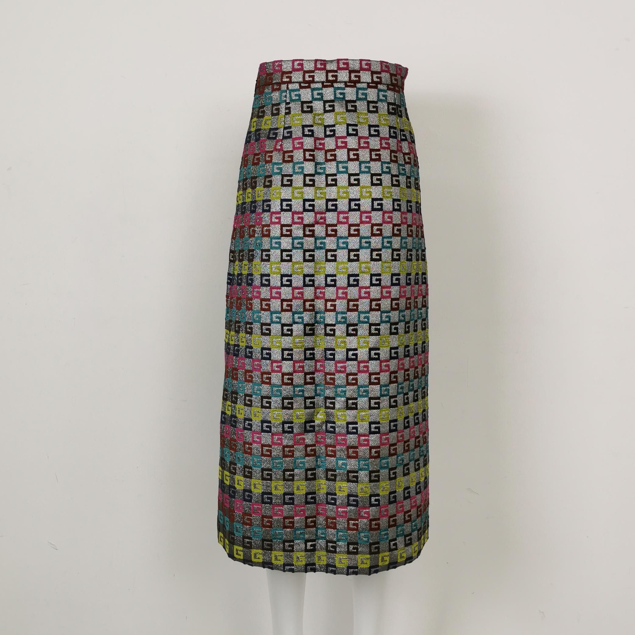 Gucci Gucci Multicolor GG Midi Skirt Size 36 Size 25" / US 0 / IT 36 - 2 Thumbnail