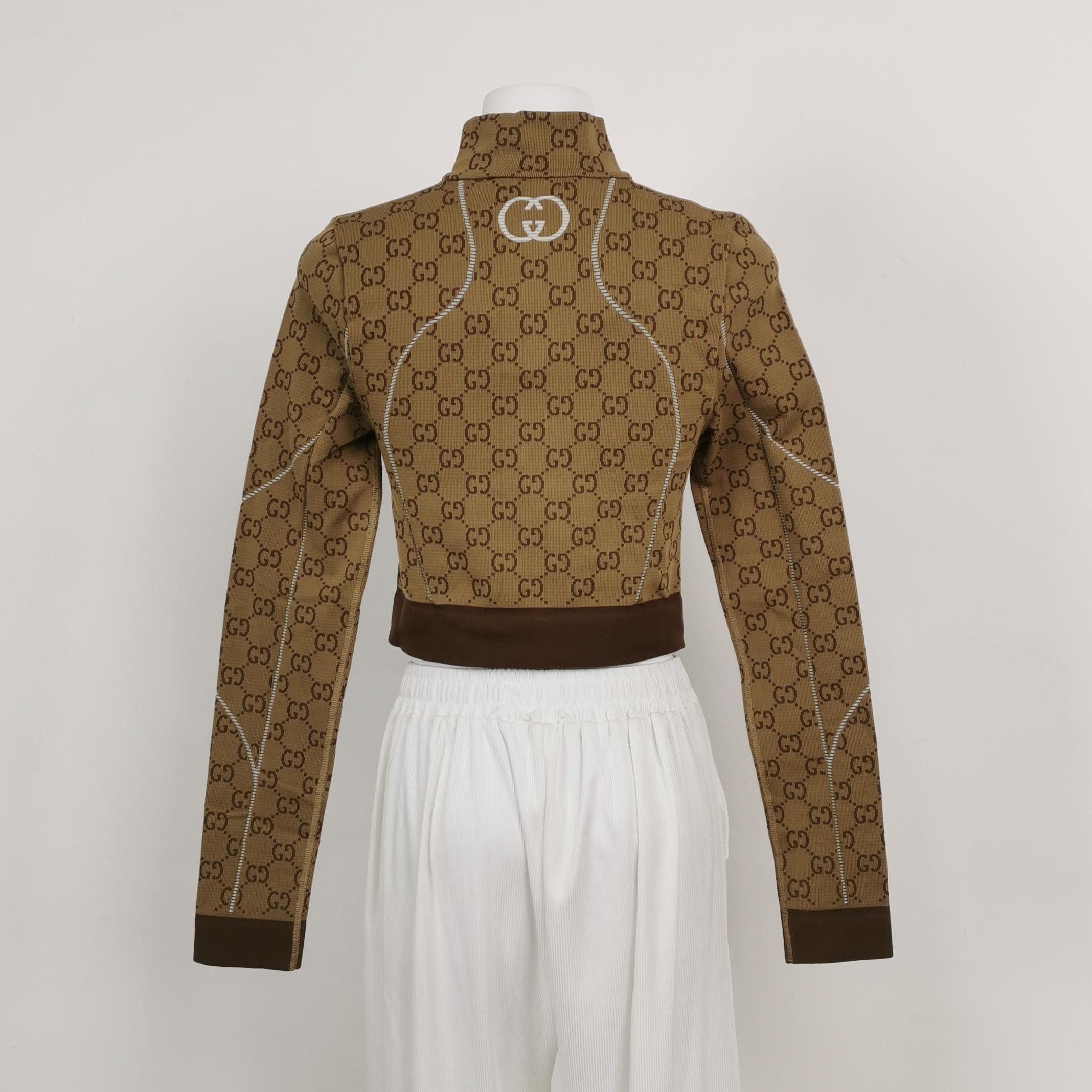 Gucci Gucci Monogram Half-Zip Crop Top Size S Size S / US 4 / IT 40 - 2 Thumbnail