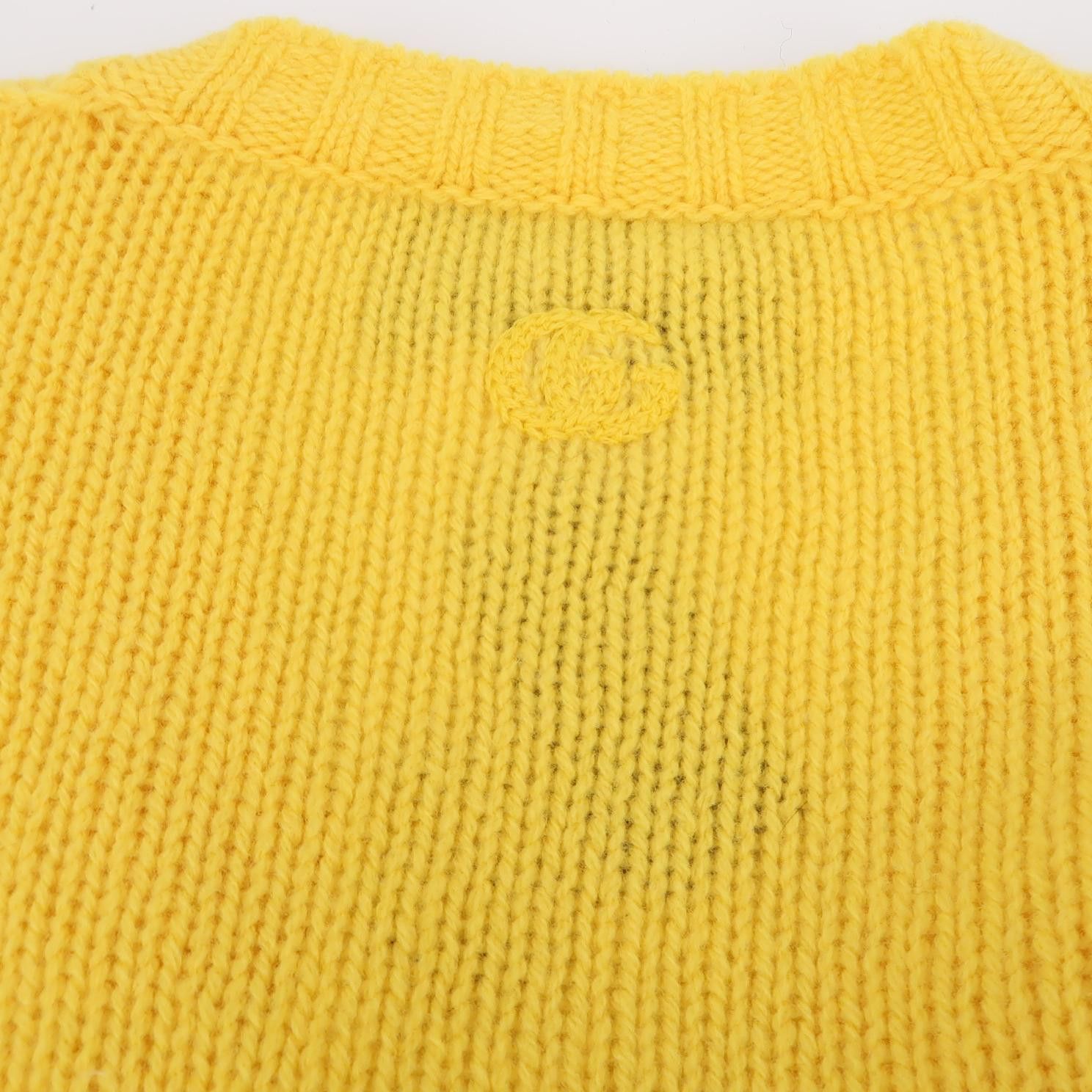 Gucci Gucci Feather Trim V-Neck Sweater Size XXS Size XXS / US 00 / IT 34 - 3 Thumbnail