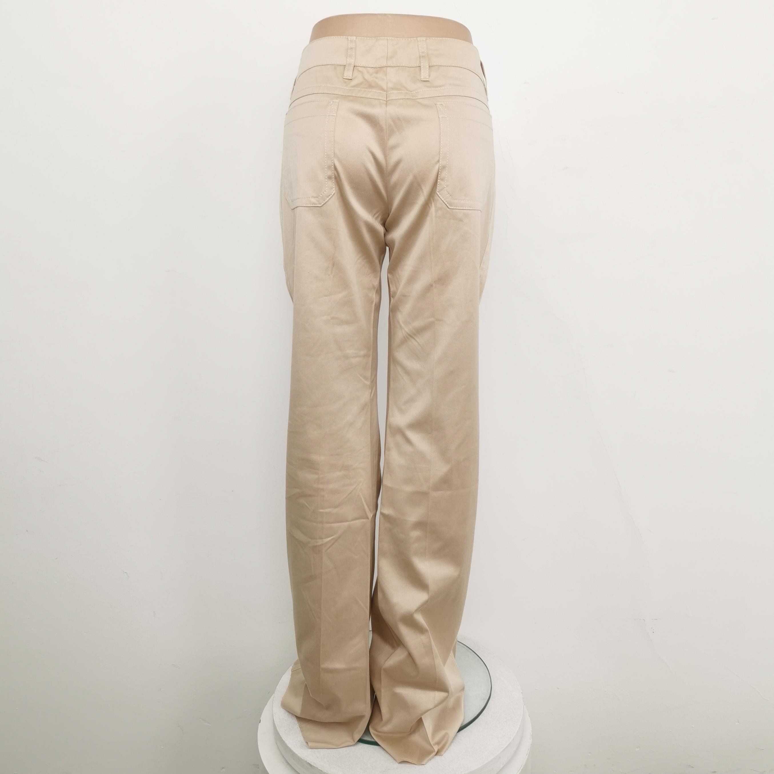 Gucci Gucci Beige Cotton Pants Size 42 Size 28" / US 6 / IT 42 - 2 Thumbnail