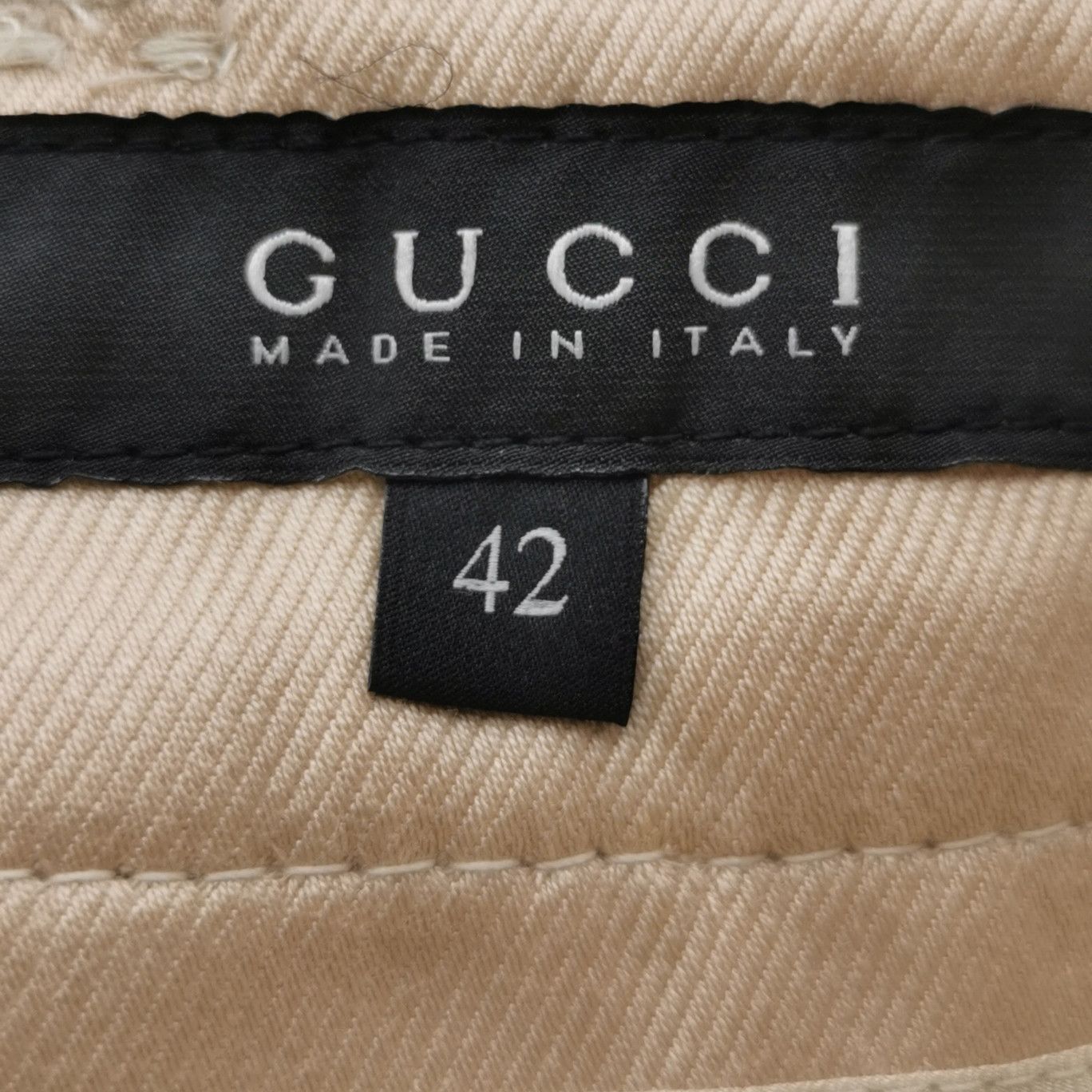 Gucci Gucci Beige Cotton Pants Size 42 Size 28" / US 6 / IT 42 - 7 Thumbnail