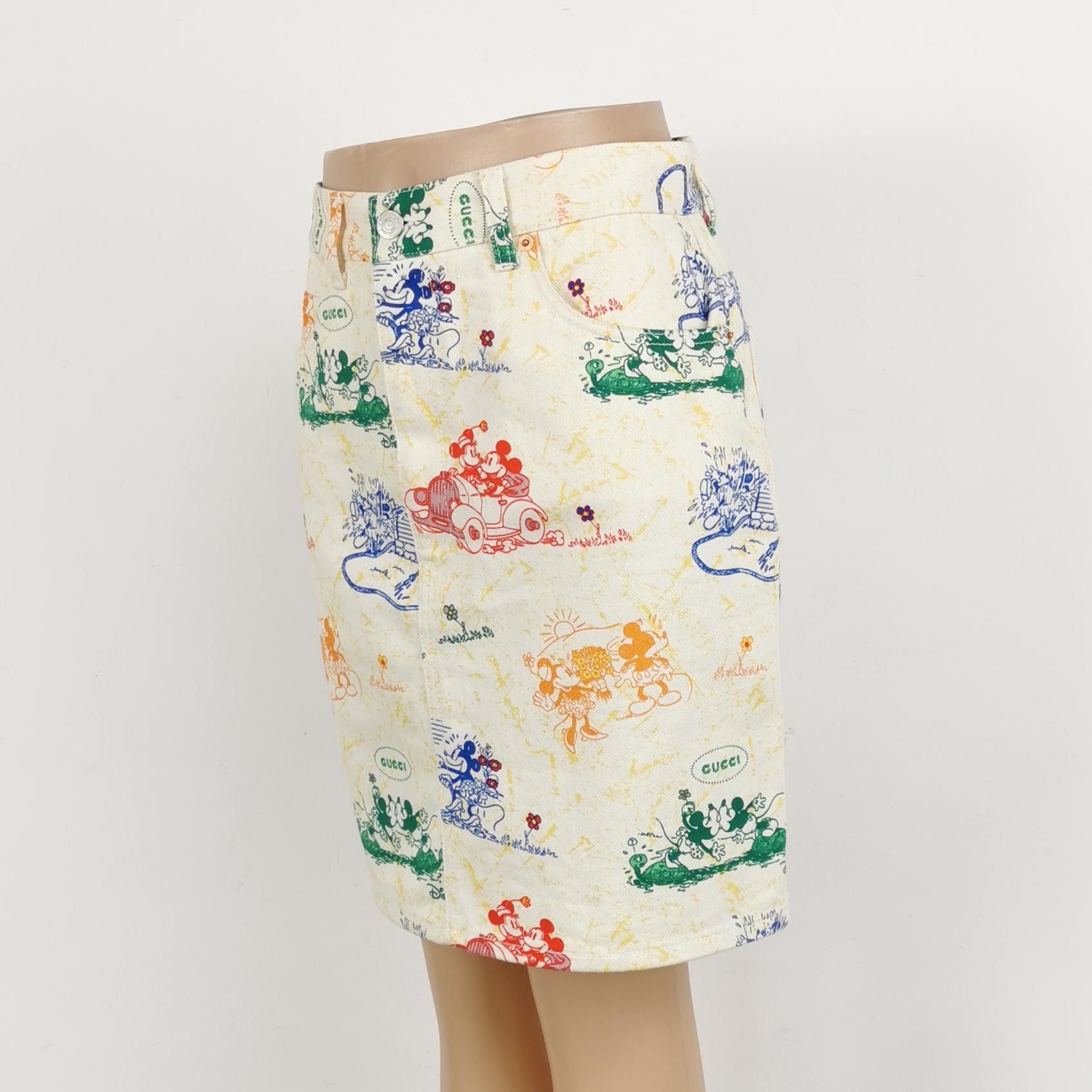 Gucci Gucci x Disney Print Mini Skirt Size IT 40 Size 27" / US 4 / IT 40 - 2 Thumbnail