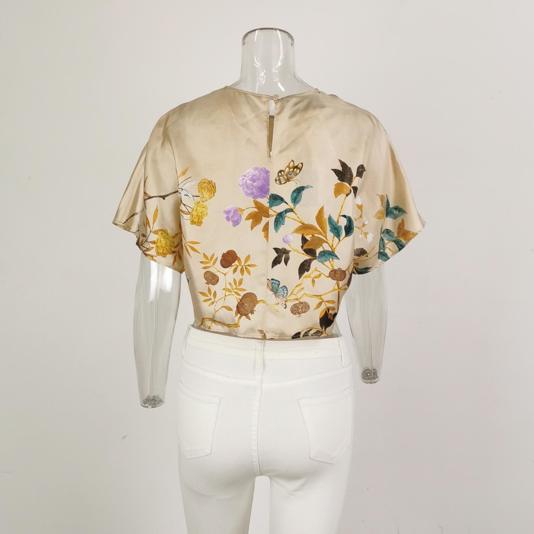 Gucci Gucci Floral Silk Top Size 40 Size S / US 4 / IT 40 - 3 Thumbnail