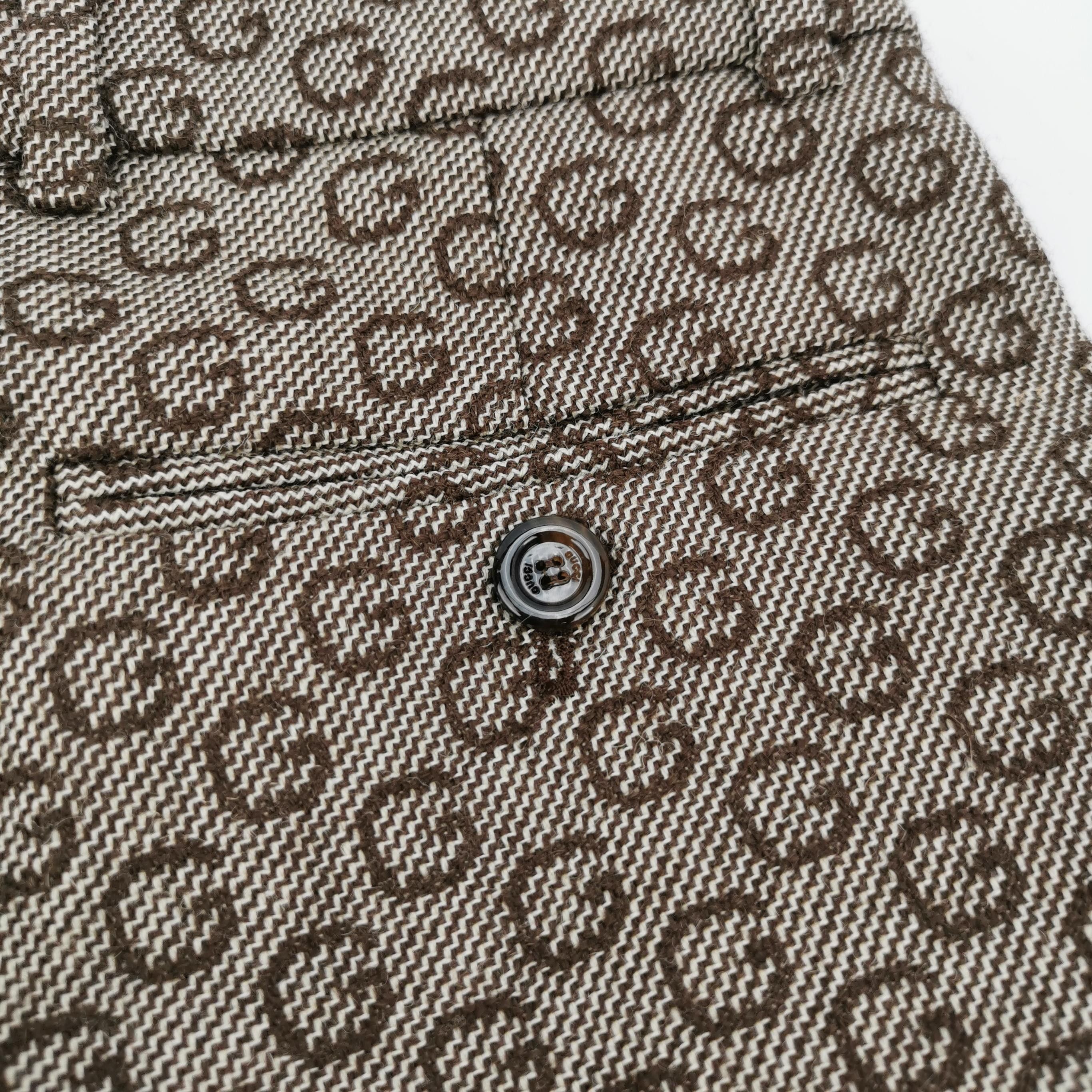 Gucci Gucci GG Logo Wool Pants Size 38 Size 26" / US 2 / IT 38 - 4 Thumbnail