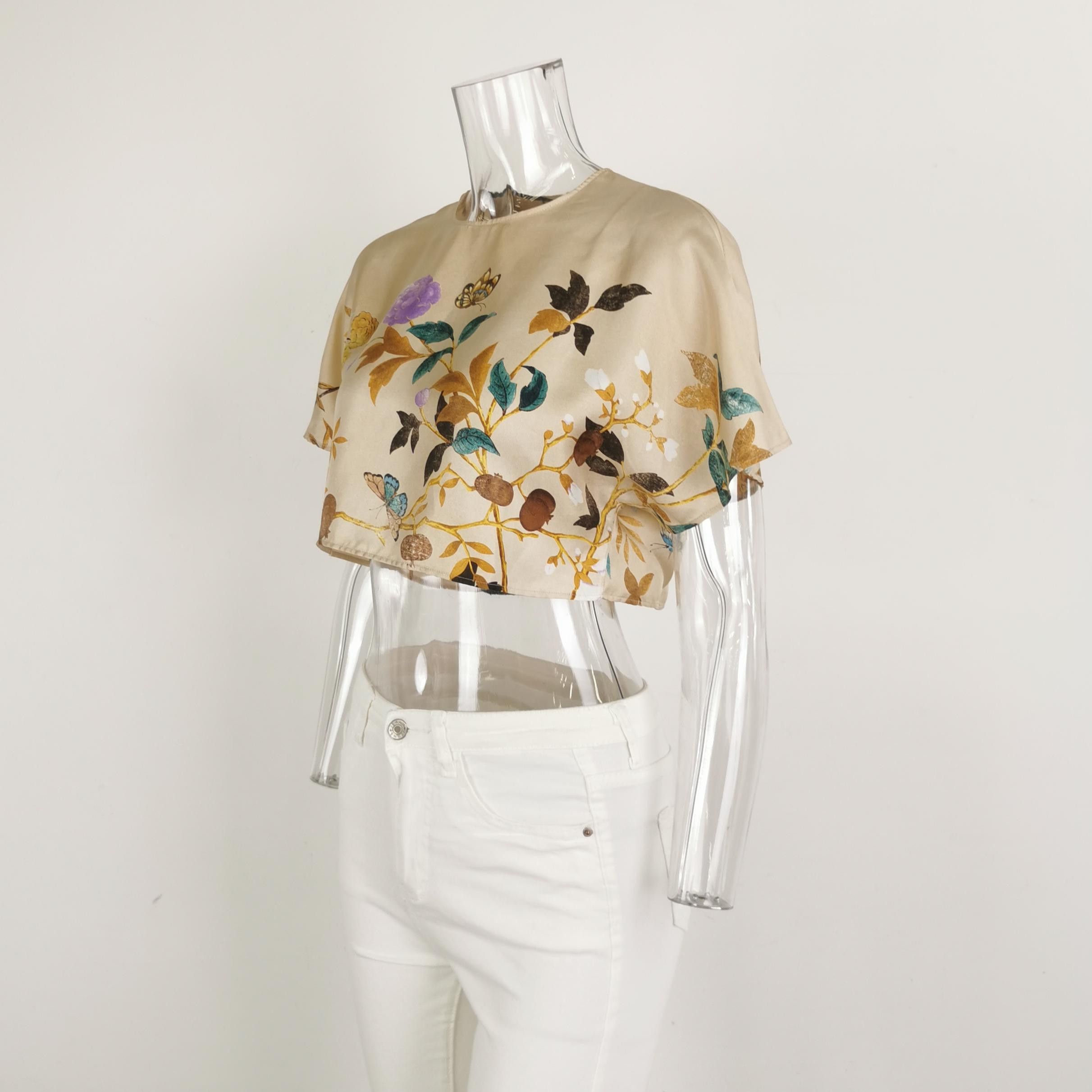 Gucci Gucci Floral Print Silk Blouse Size 36 Size XS / US 0-2 / IT 36-38 - 2 Thumbnail