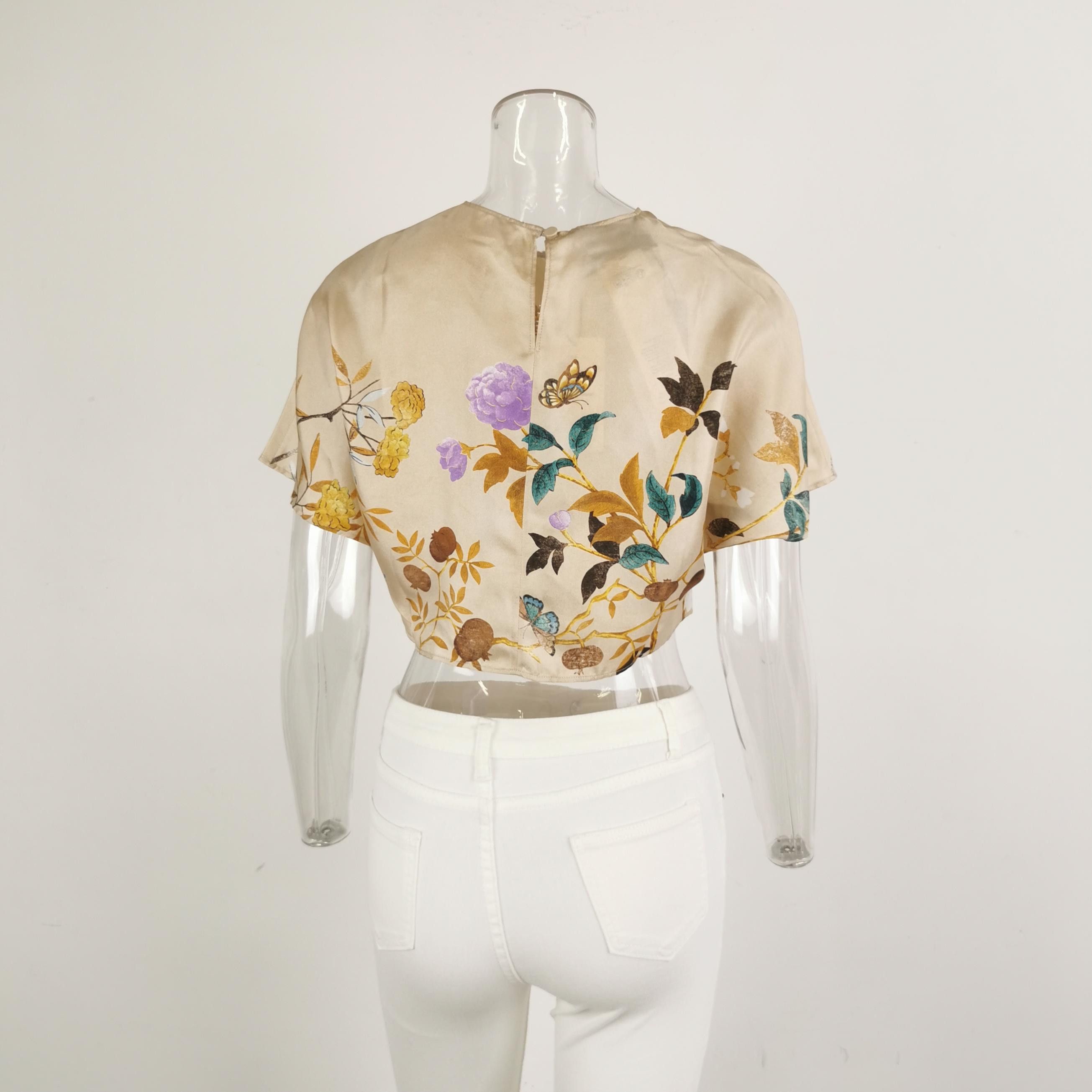 Gucci Gucci Floral Print Silk Blouse Size 36 Size XS / US 0-2 / IT 36-38 - 3 Thumbnail