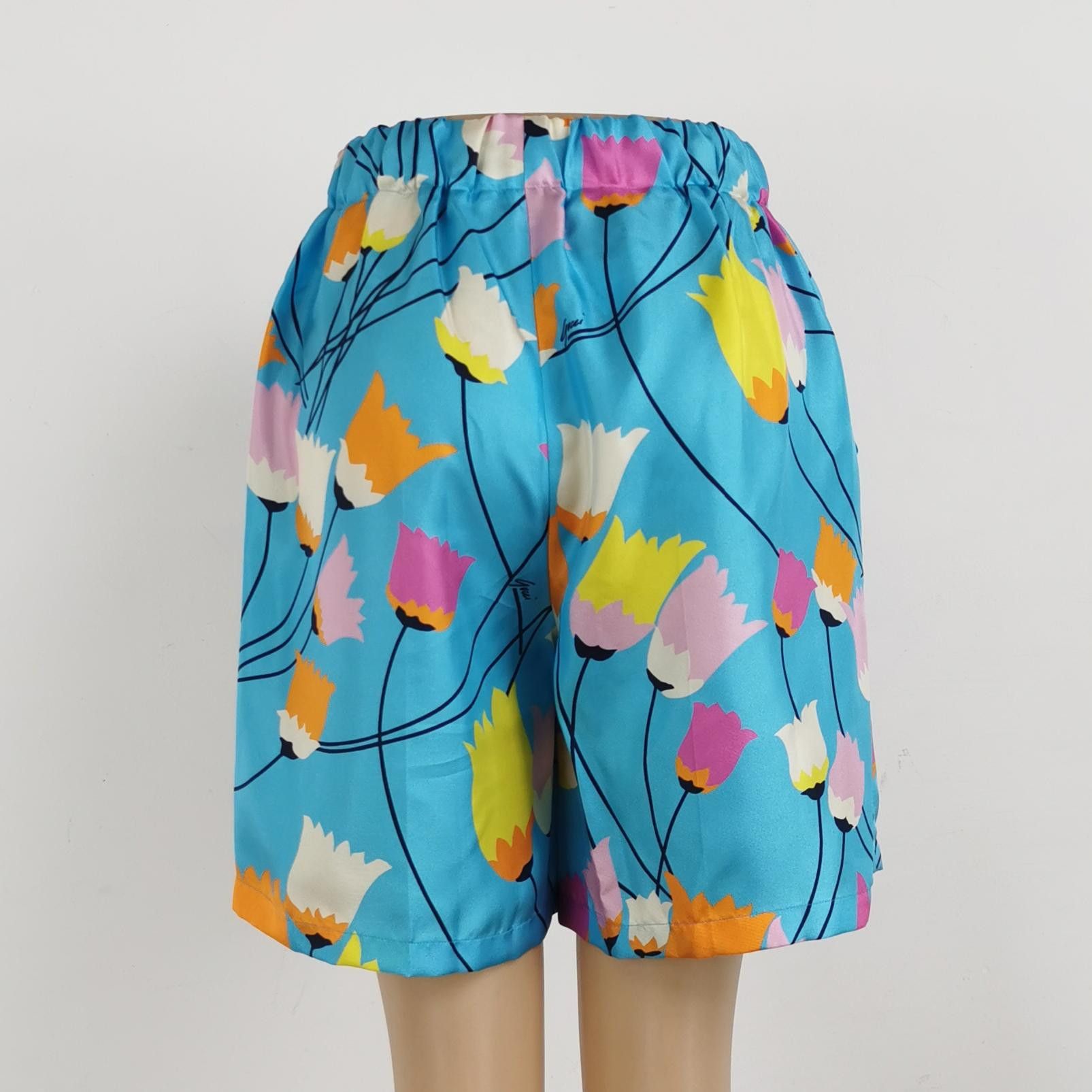 Gucci Gucci Floral Silk Tie Shorts Size 36 Size 25" / US 0 / IT 36 - 3 Thumbnail