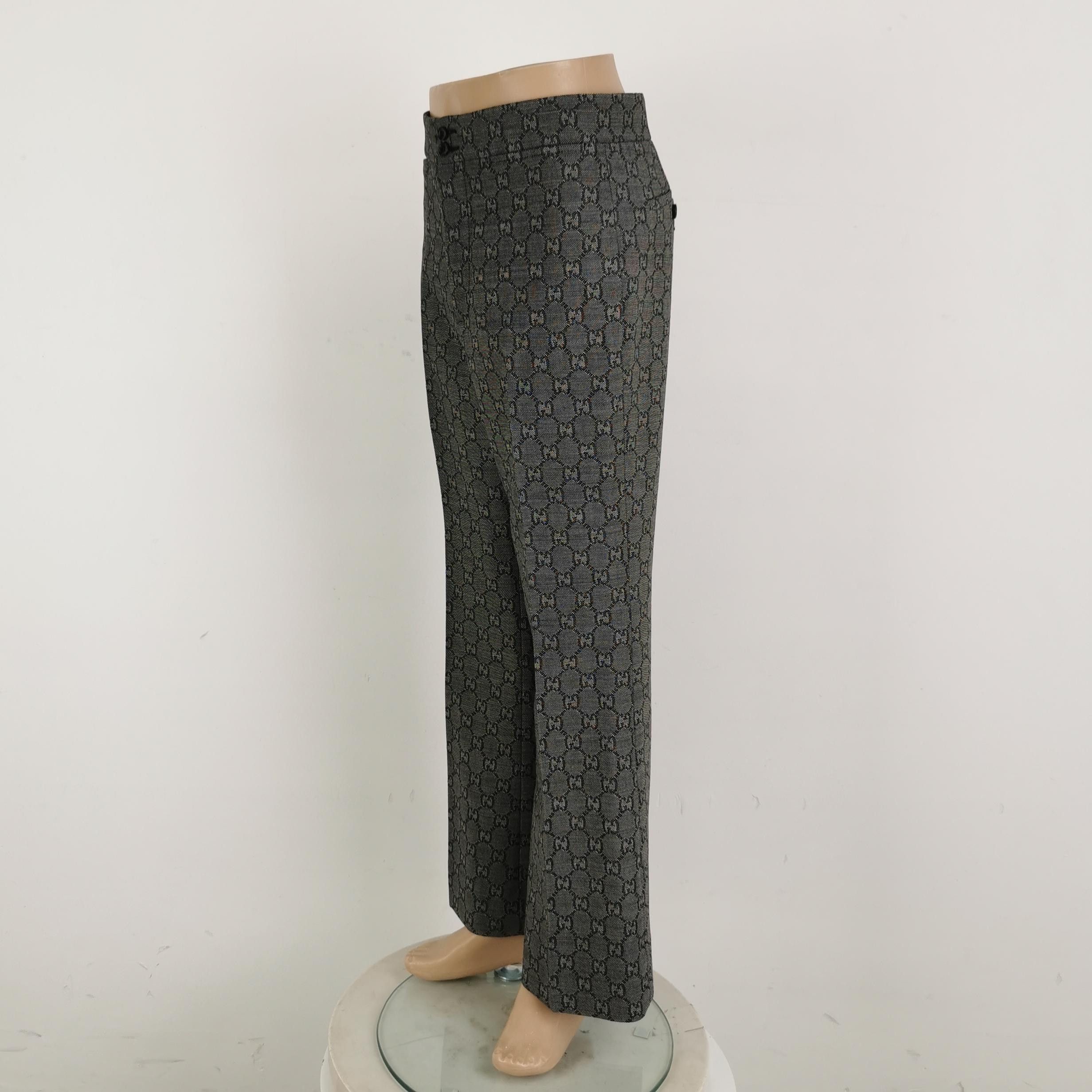 Gucci Gucci GG Monogram Wool Pants Size 38 Size 26" / US 2 / IT 38 - 2 Thumbnail