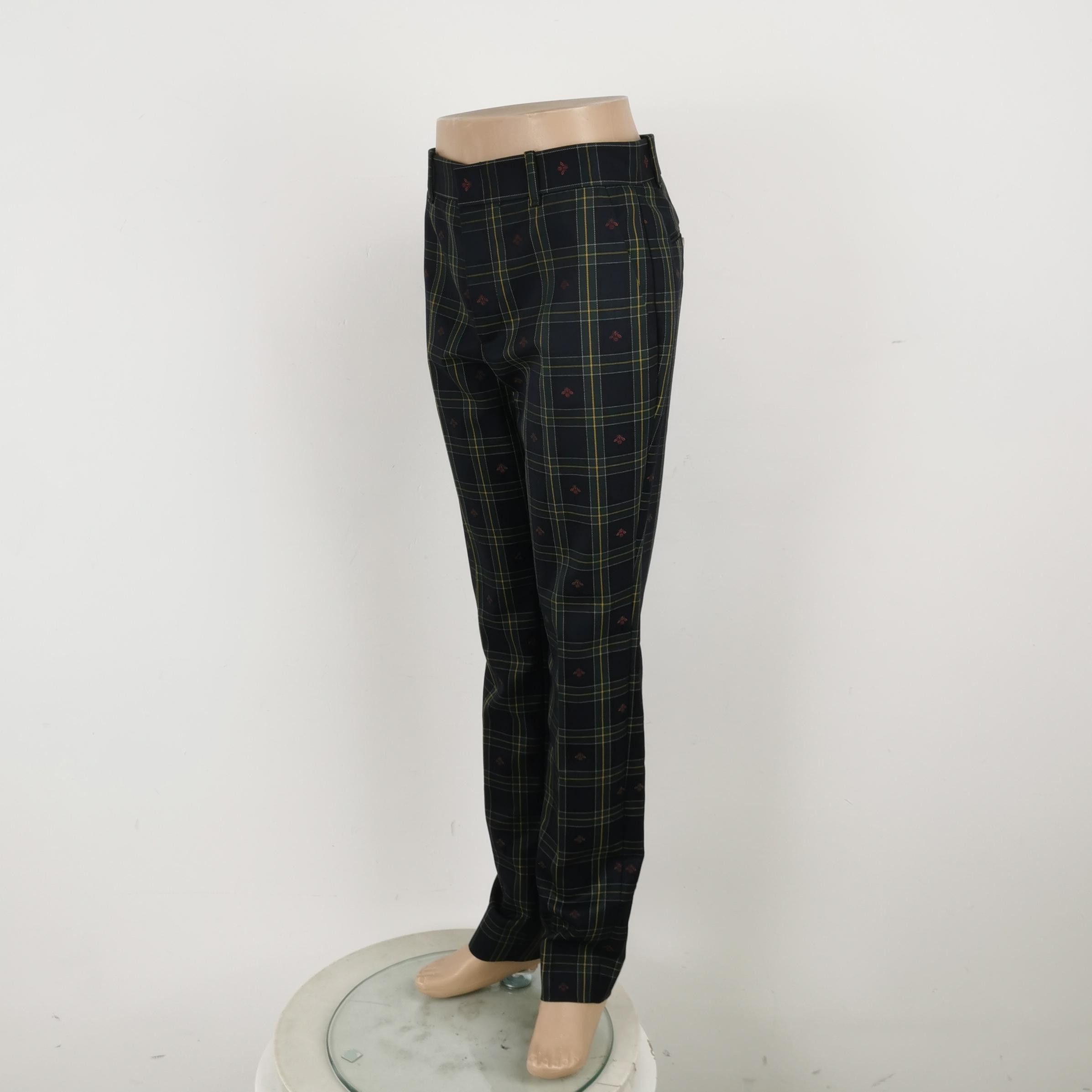 Gucci Gucci Bee Plaid Pants Size 40 Size 27" / US 4 / IT 40 - 2 Thumbnail