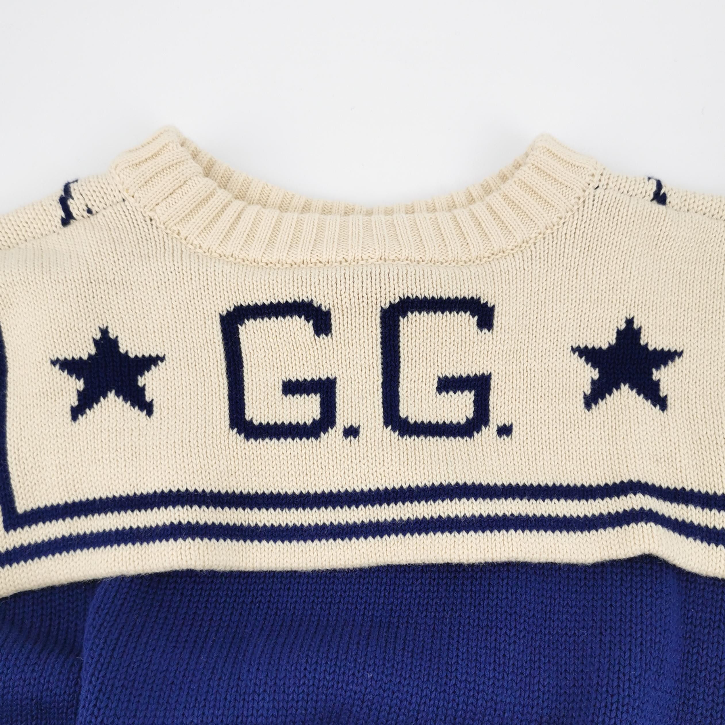 Gucci Gucci Sailor Collar G.G. Knit Sweater Size XS Size XS / US 0-2 / IT 36-38 - 3 Thumbnail