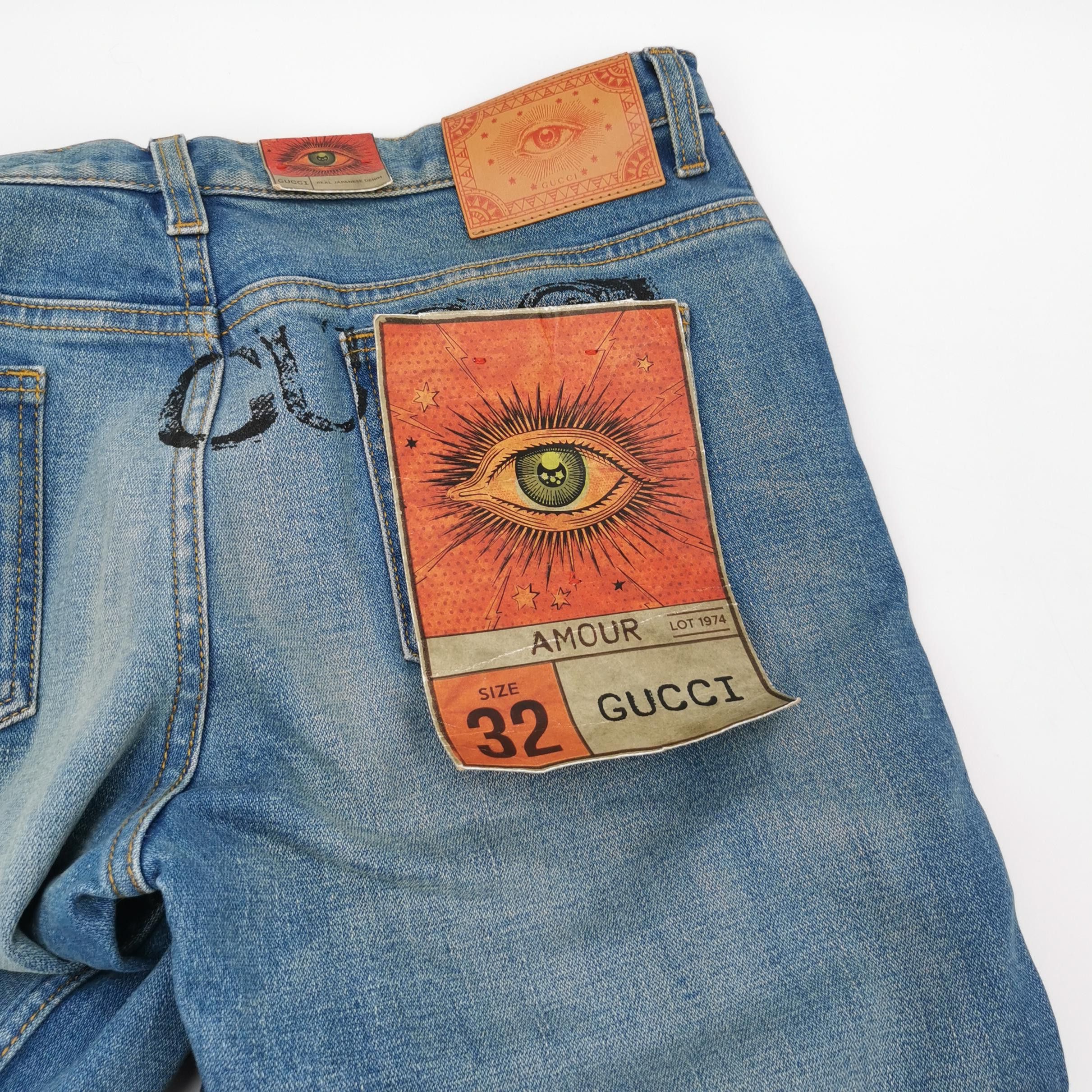 Gucci Gucci Amour Graphic Jeans Size 32 Size US 32 / EU 48 - 3 Thumbnail