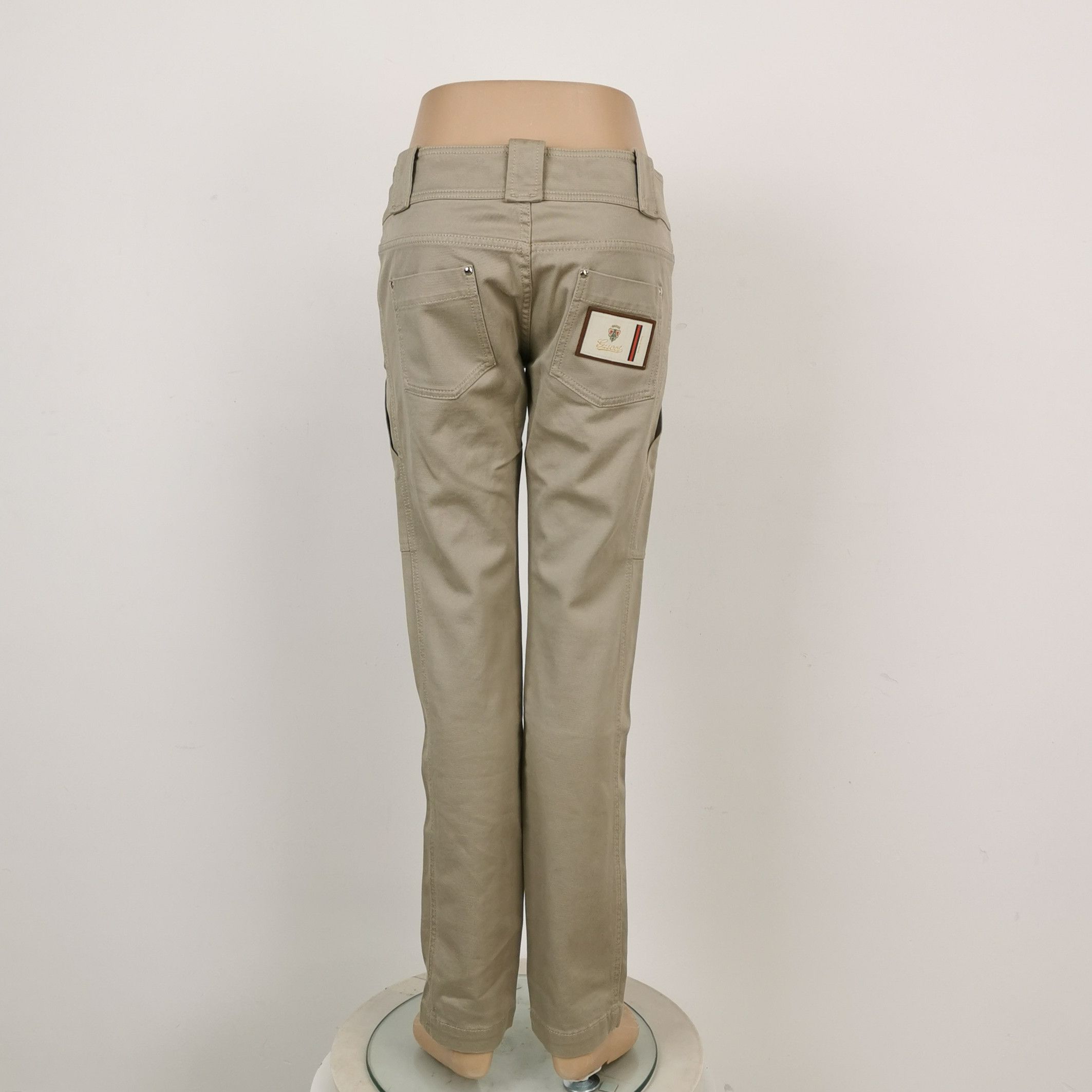Gucci Gucci Beige Cotton Pants Size 40 Size 27" / US 4 / IT 40 - 2 Thumbnail