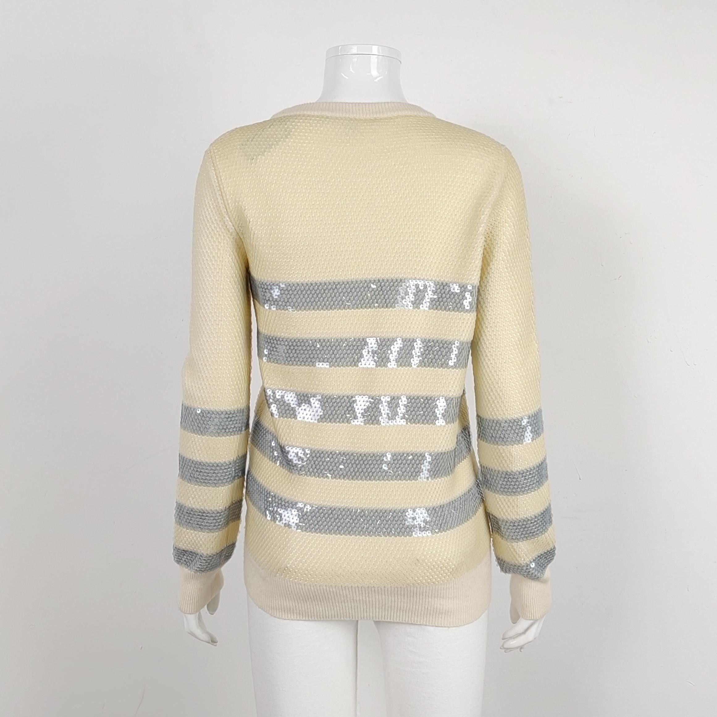 Gucci Gucci Sequin Striped Sweater Size S Size S / US 4 / IT 40 - 2 Thumbnail