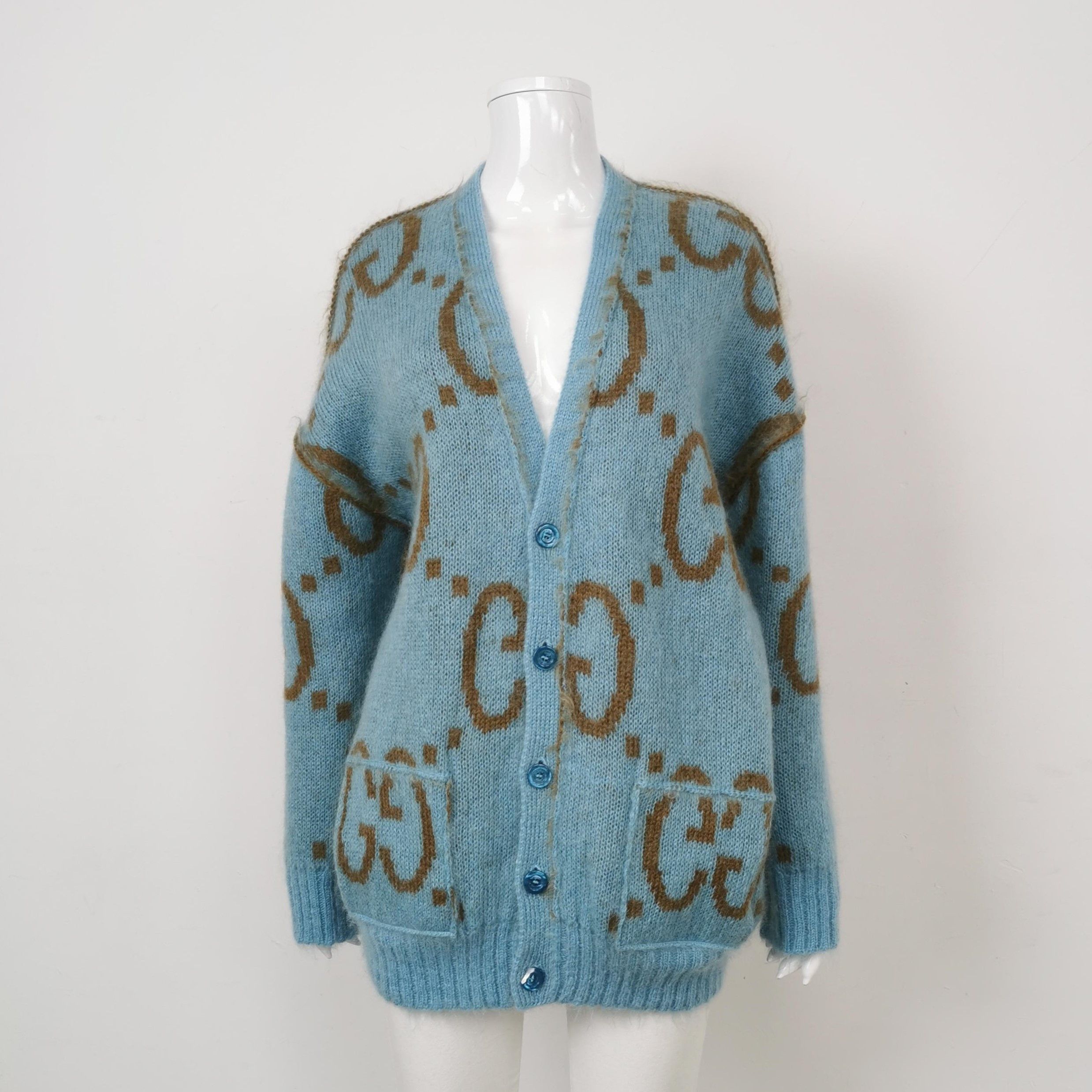 Gucci Gucci GG Mohair Blend Cardigan Size S Size S / US 4 / IT 40 - 3 Thumbnail
