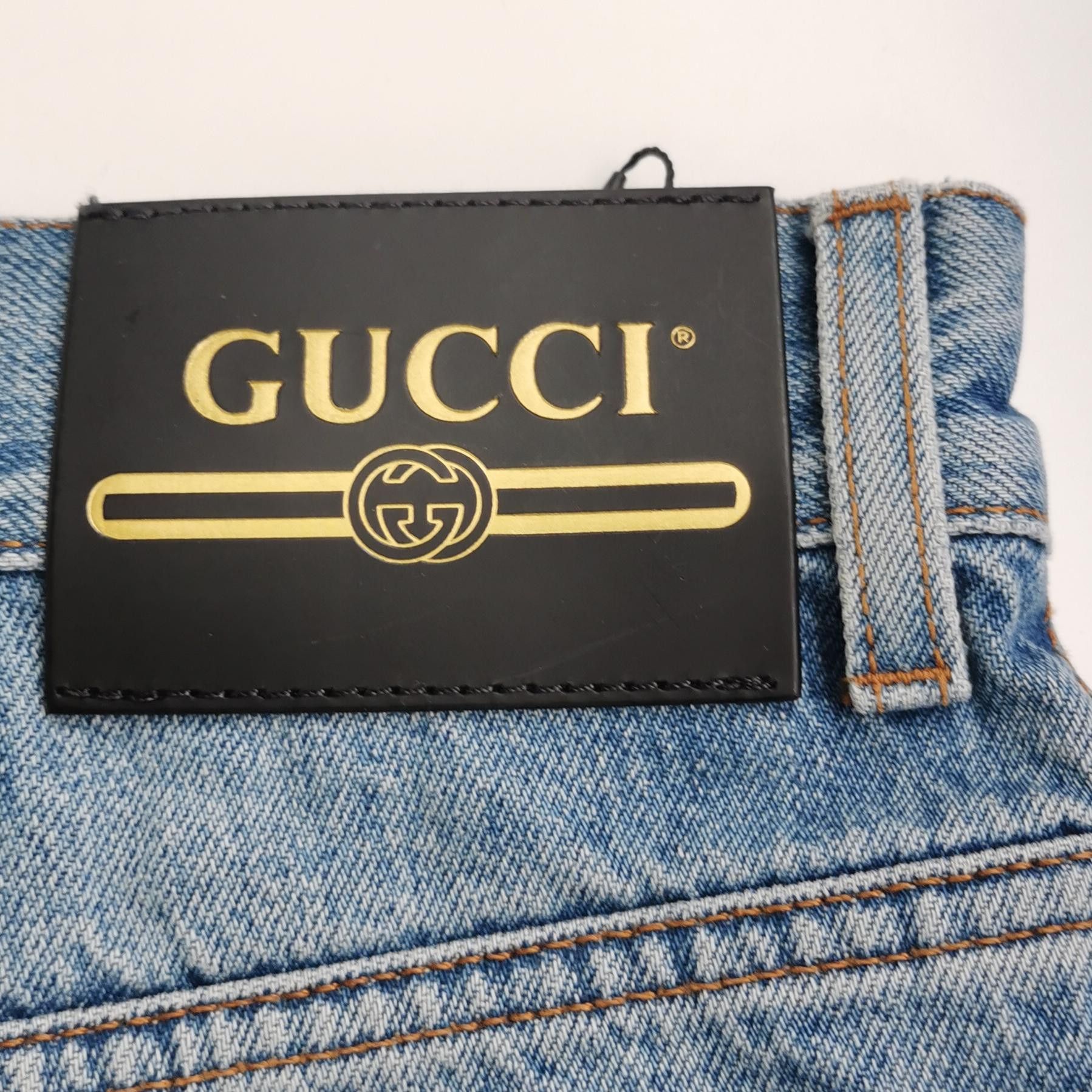 Gucci Gucci Apple Logo Denim Shorts Size 25 Size 25" / US 0 / IT 36 - 3 Thumbnail
