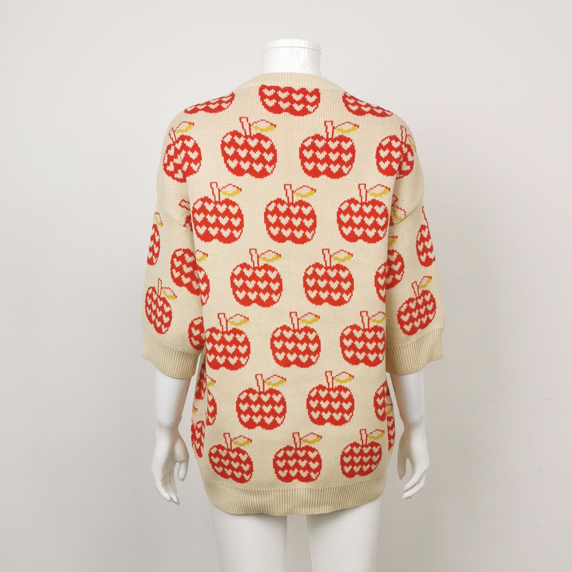 Gucci Gucci Apple Pattern Knit Sweater Size S Size US S / EU 44-46 / 1 - 2 Thumbnail