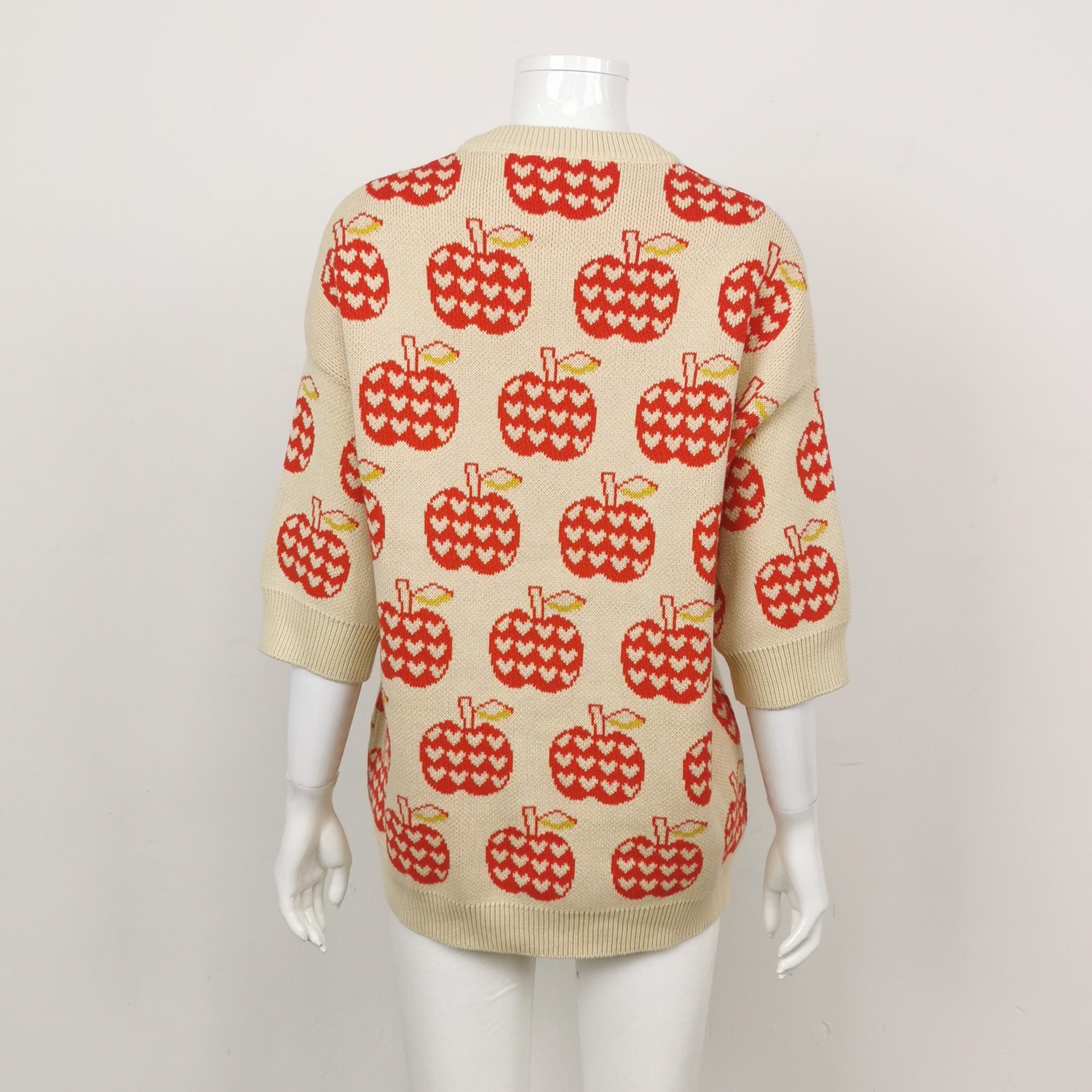 Gucci Gucci Apple Print Knit Sweater Size S Size US S / EU 44-46 / 1 - 2 Thumbnail