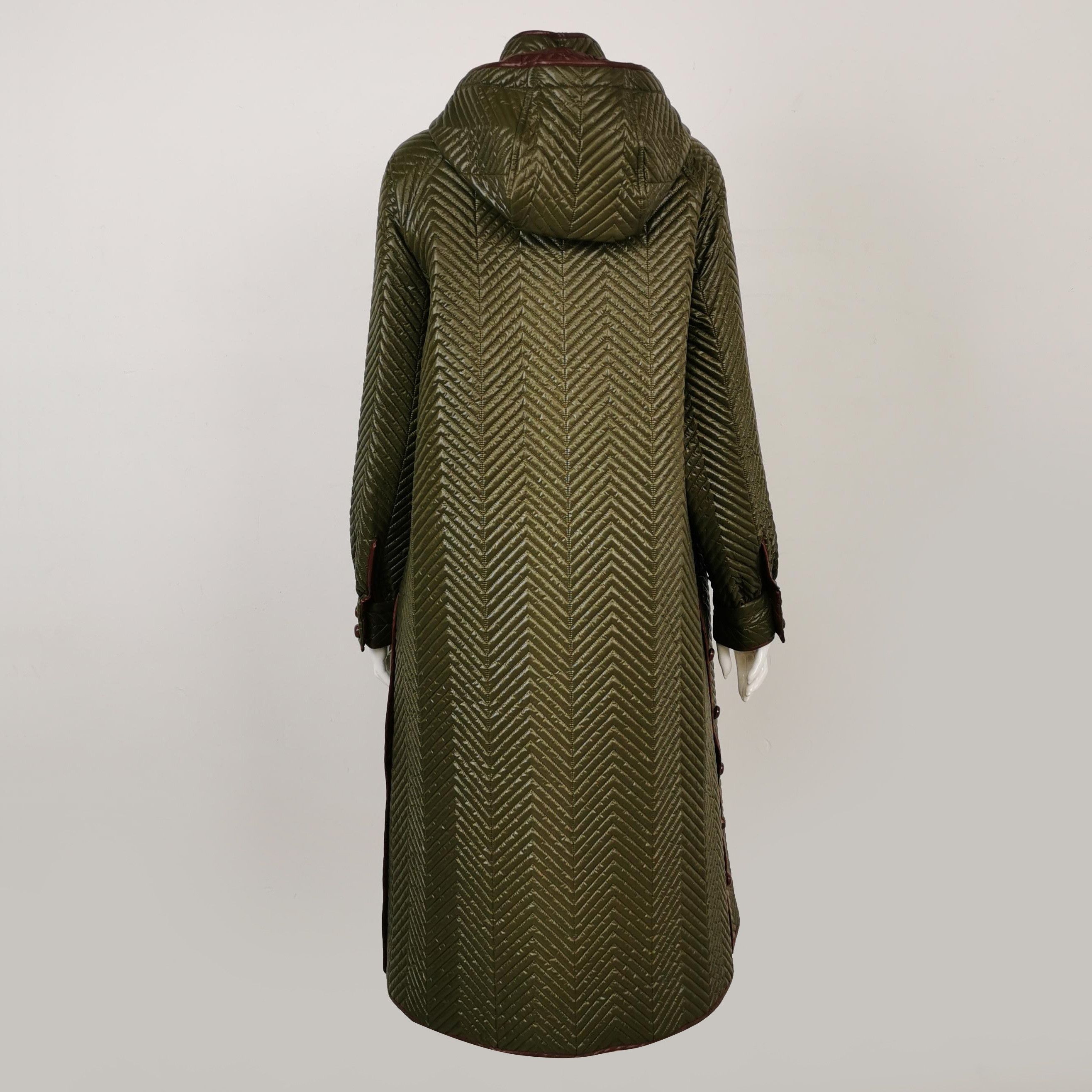 Gucci Gucci Chevron Quilted Reversible Hooded Coat Size 38 Size XS / US 0-2 / IT 36-38 - 2 Thumbnail