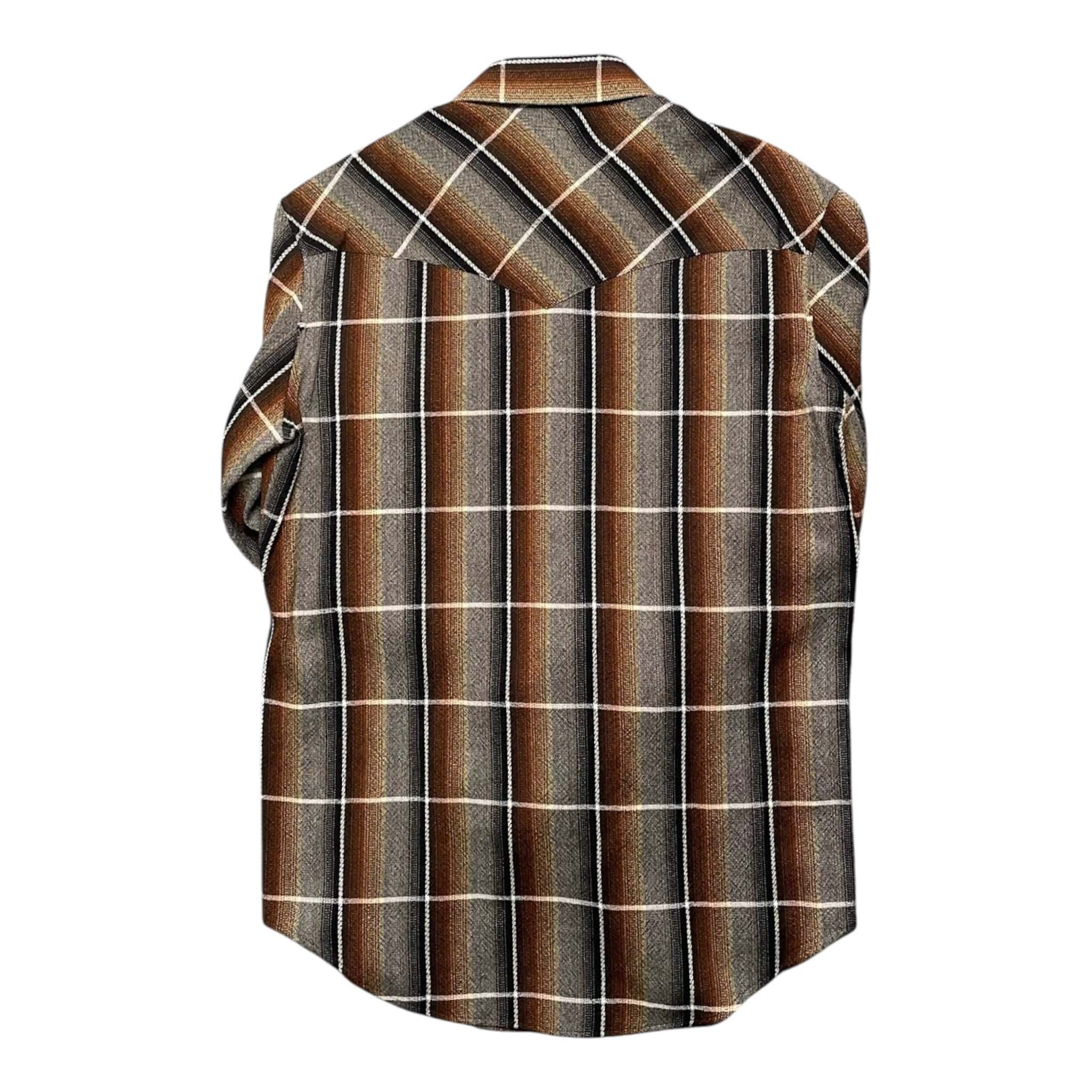 Celine Checked Flannel Button Down Shirt Brown Size US L / EU 52-54 / 3 - 2 Thumbnail