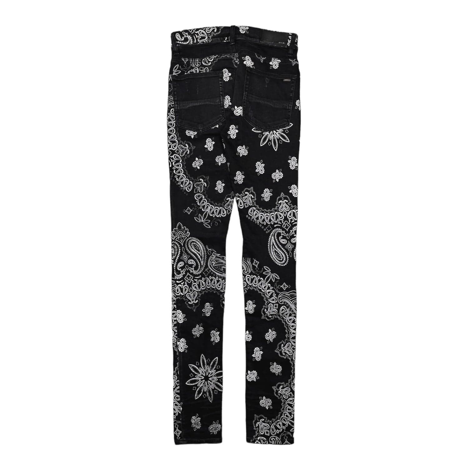 Amiri Amiri Flocked Paisley Bandana Jeans Aged Black Size US 36 / EU 52 - 2 Thumbnail