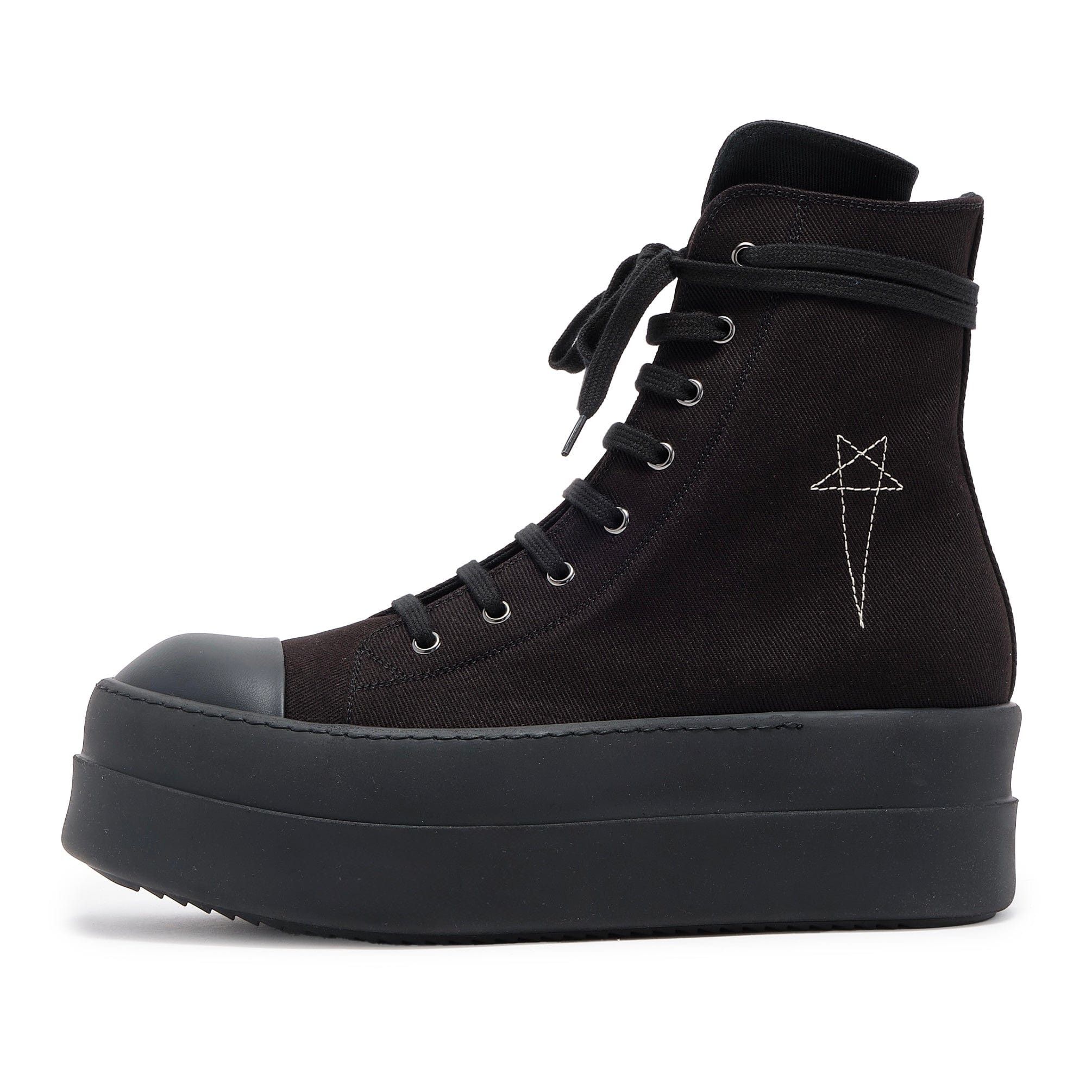 Rick Owens DRKSHDW Double Bumper Sneaker High Pentagram Embroidery Bla Size US 11.5 / EU 44-45 - 2 Thumbnail