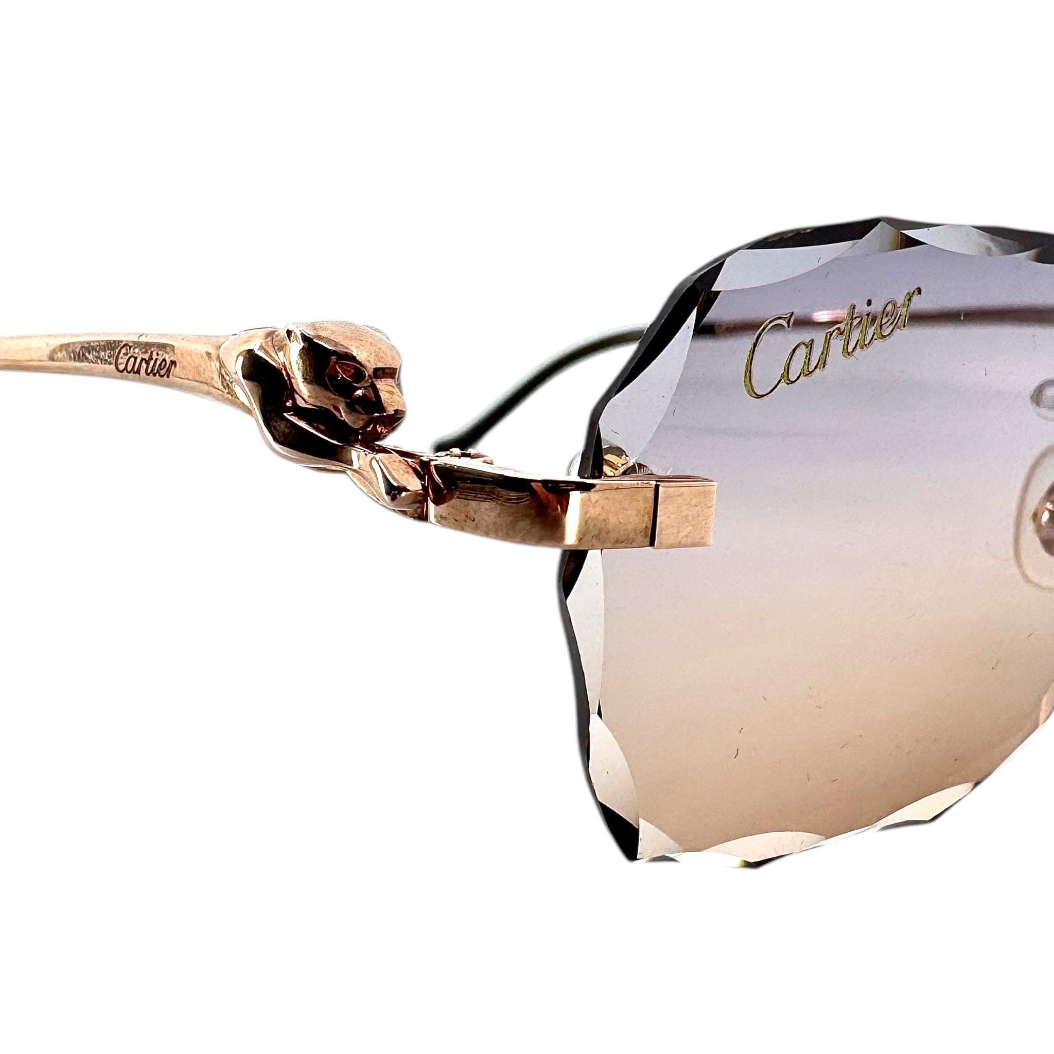 Cartier Panther Frame Glasses Rose Gold (Custom Lenses) Size ONE SIZE - 8 Thumbnail