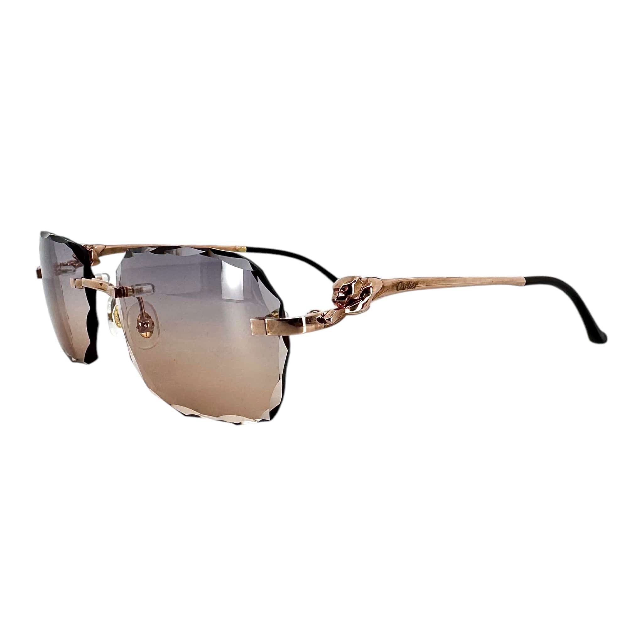 Cartier Panther Frame Glasses Rose Gold (Custom Lenses) Size ONE SIZE - 5 Thumbnail