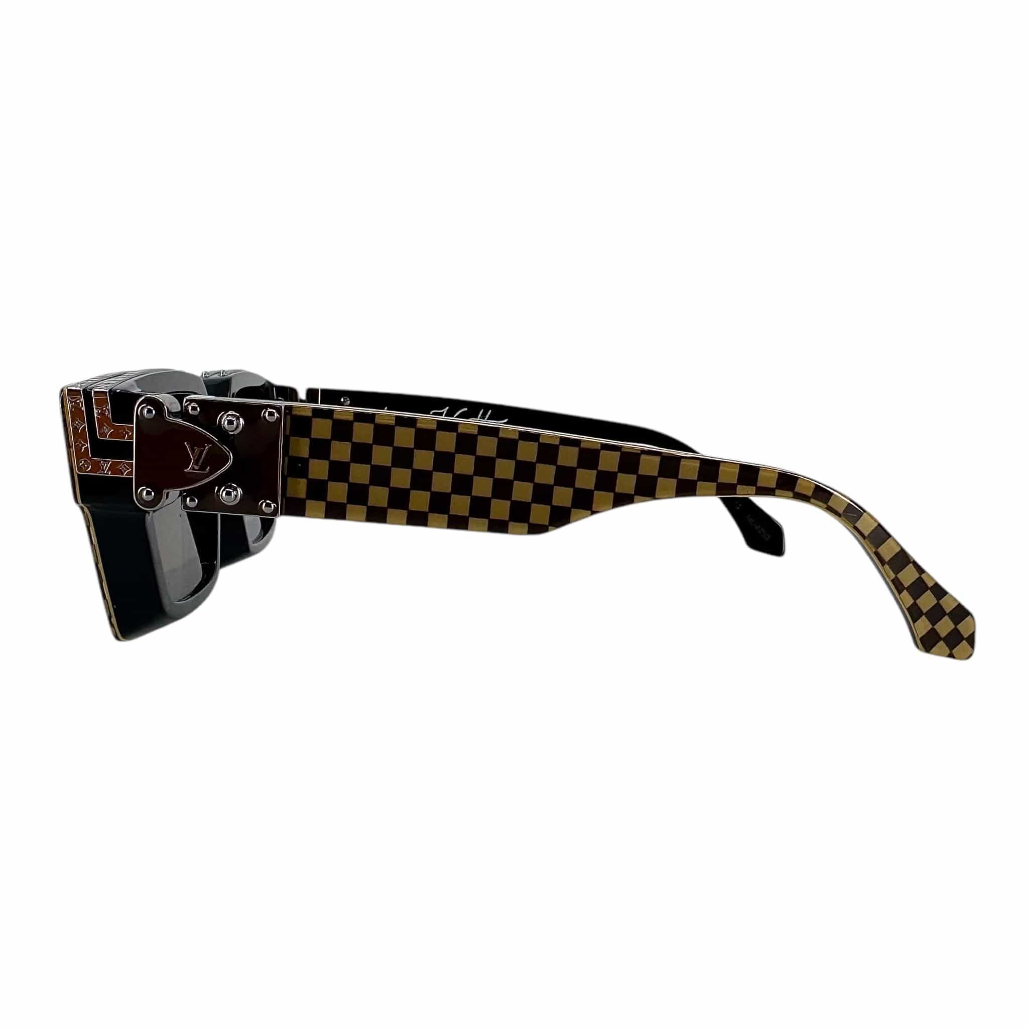 Louis Vuitton 1.1 Millionaires Damier Pop Sunglasses Brown Size ONE SIZE - 4 Thumbnail