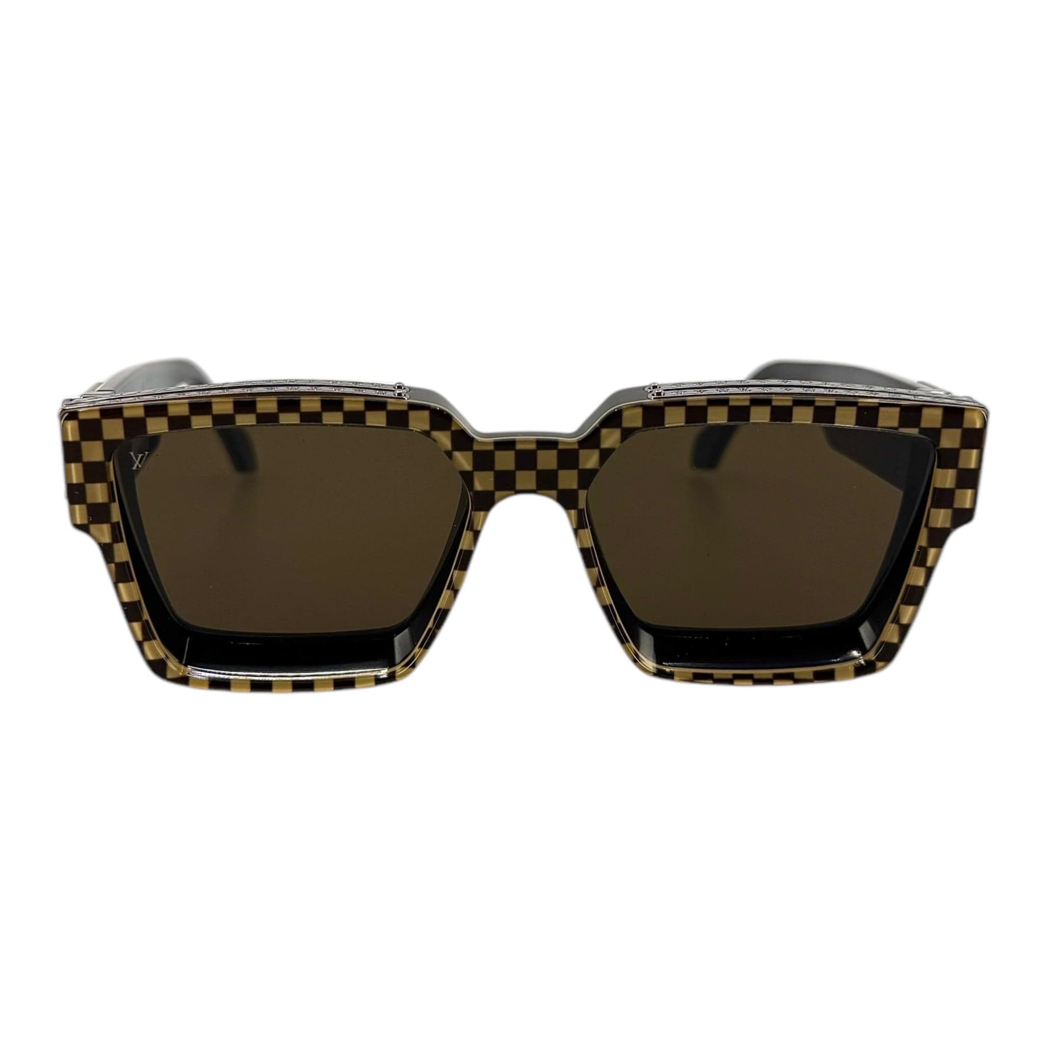 Louis Vuitton 1.1 Millionaires Damier Pop Sunglasses Brown Size ONE SIZE - 3 Thumbnail